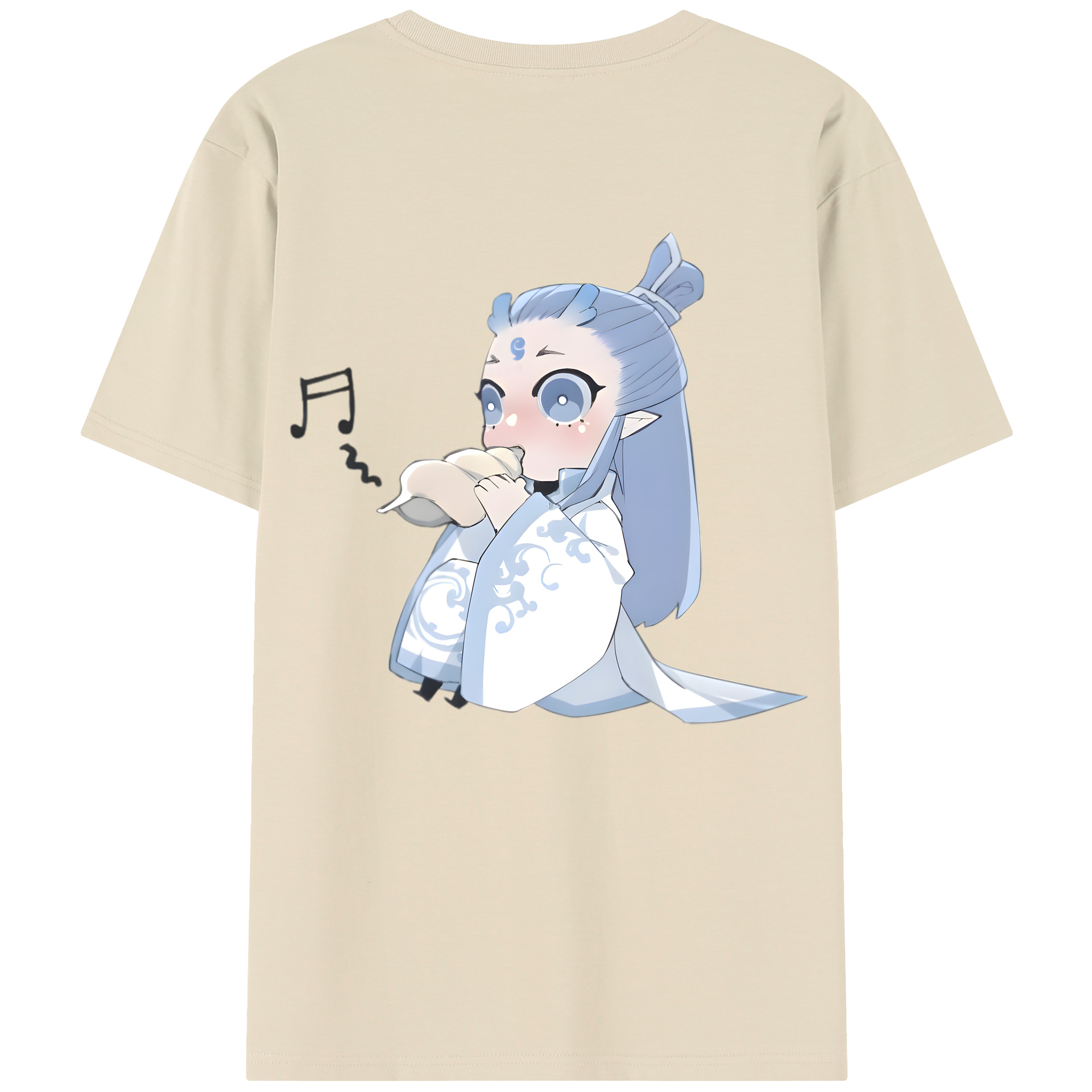 （画像用） Ne Zha 2 ナタ 魔童の大暴れ 綿100％半袖Tシャツ（背面プリント）