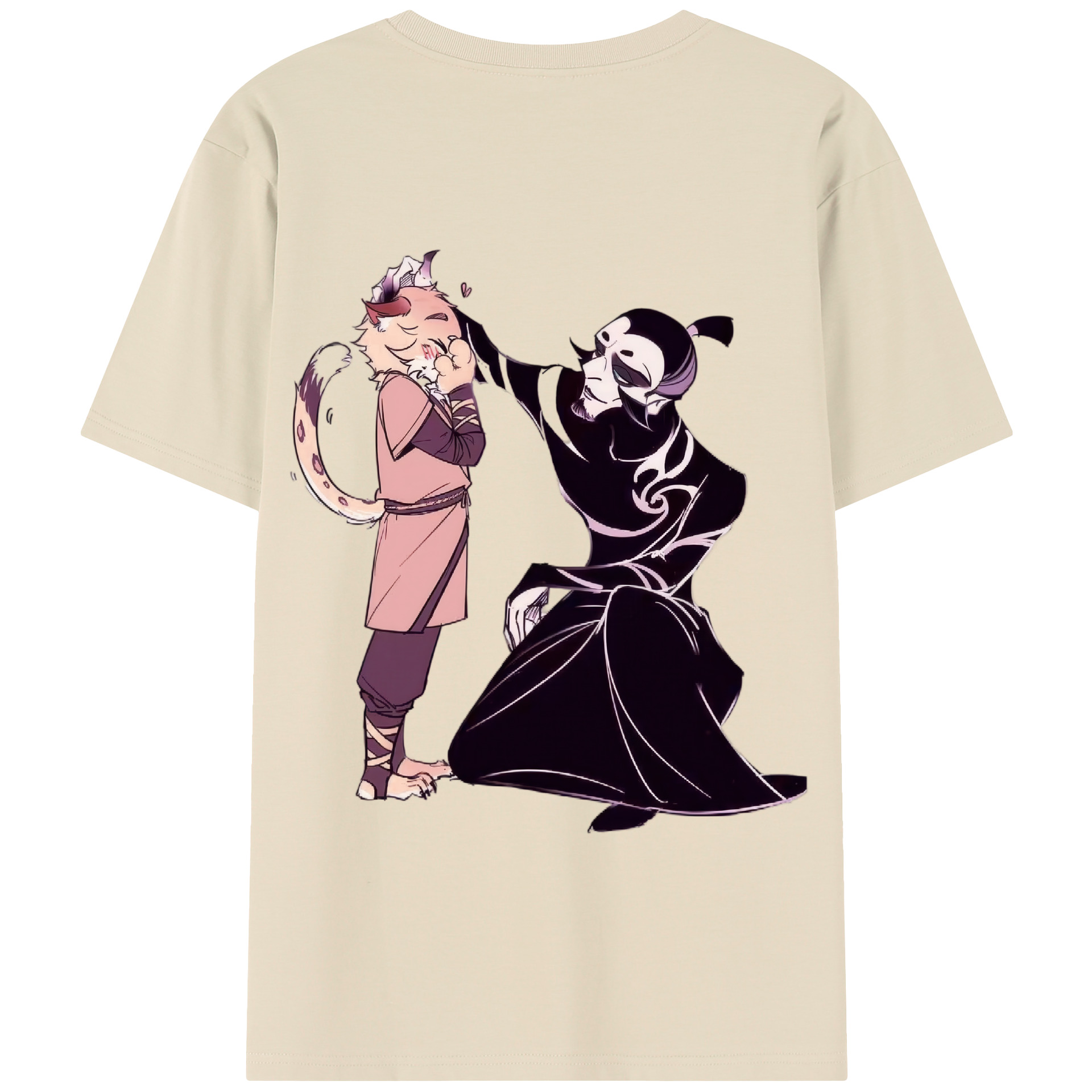 （画像用） Ne Zha 2 ナタ 魔童の大暴れ 綿100％半袖Tシャツ（背面プリント）