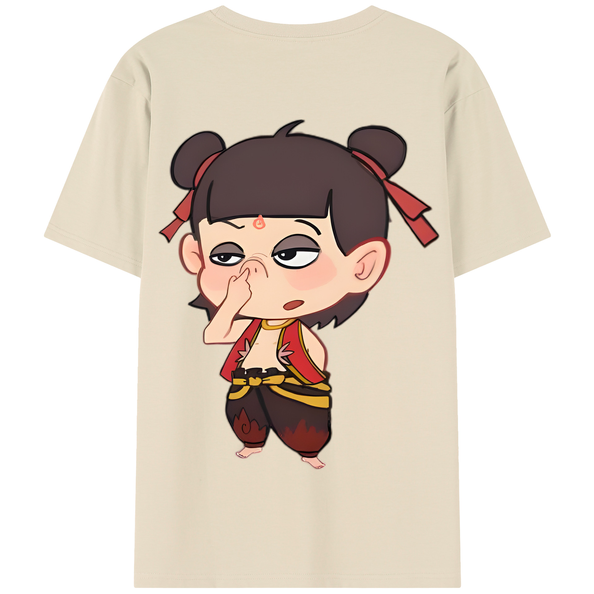 Ne Zha 2 ナタ 魔童の大暴れ 綿100％半袖Tシャツ（背面プリント）