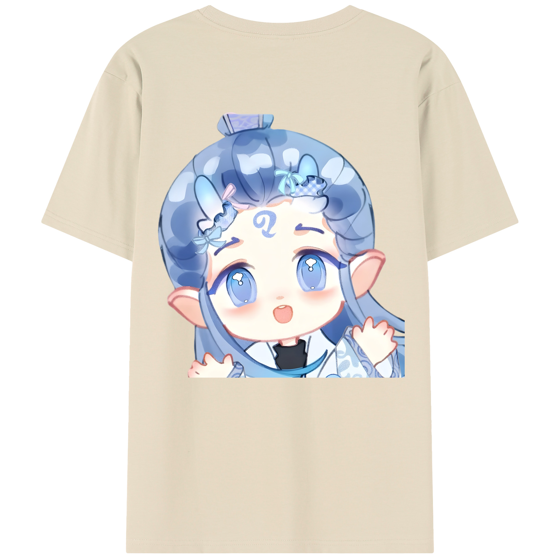 （画像用） Ne Zha 2 ナタ 魔童の大暴れ 綿100％半袖Tシャツ（背面プリント）