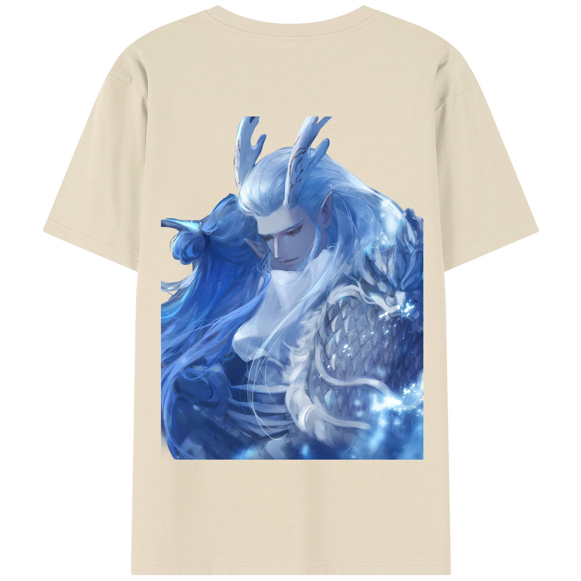 （画像用） Ne Zha 2 ナタ 魔童の大暴れ 綿100％半袖Tシャツ（背面プリント）
