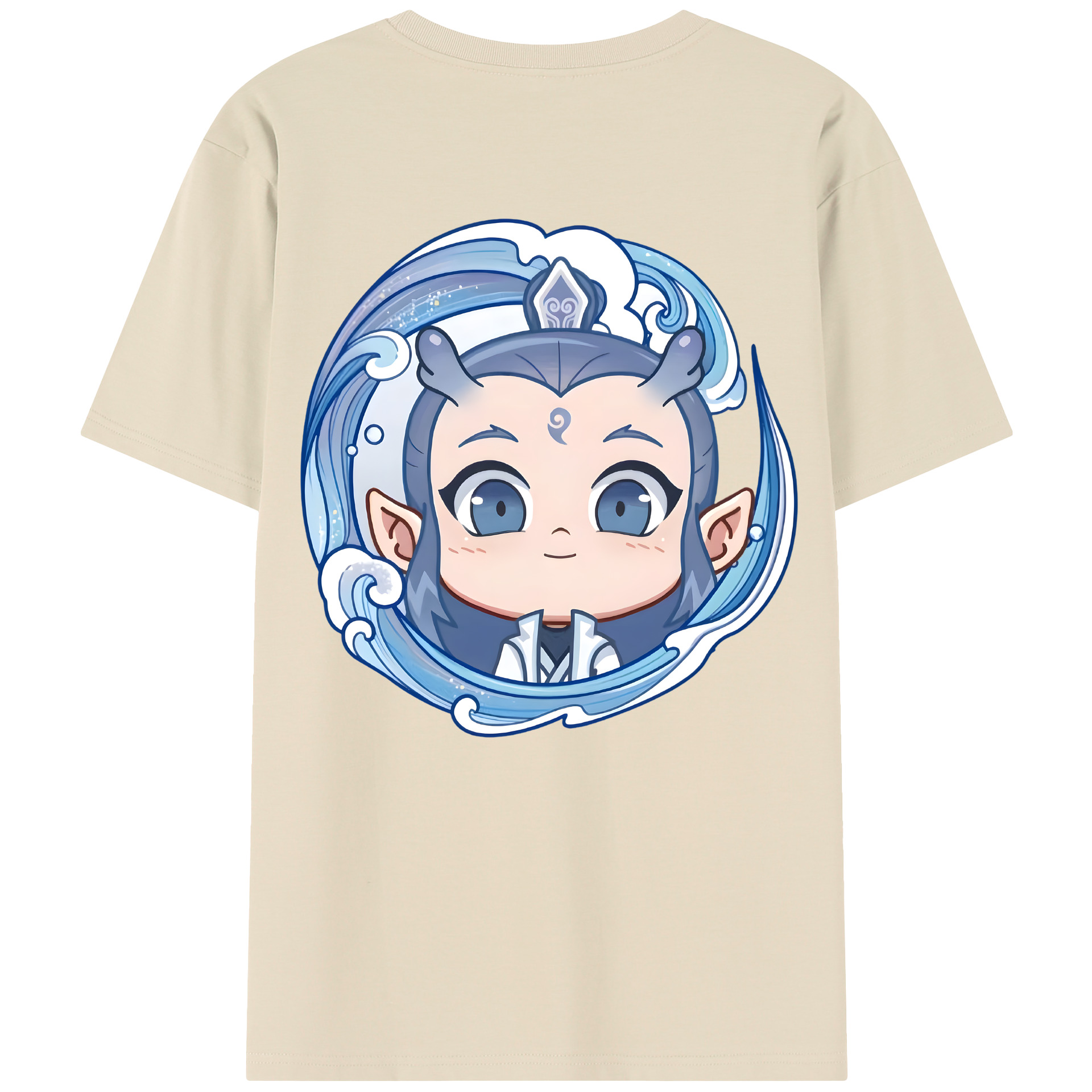 （画像用） Ne Zha 2 ナタ 魔童の大暴れ 綿100％半袖Tシャツ（背面プリント）