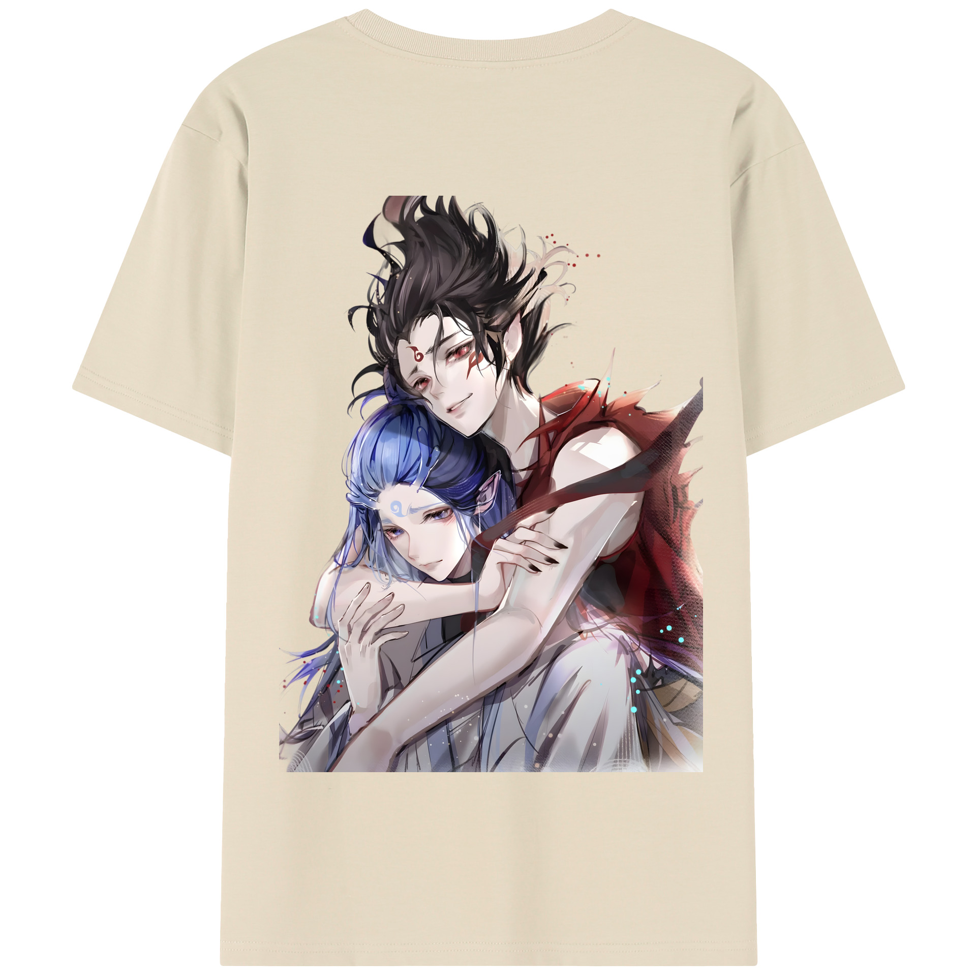 （画像用） Ne Zha 2 ナタ 魔童の大暴れ 綿100％半袖Tシャツ（背面プリント）