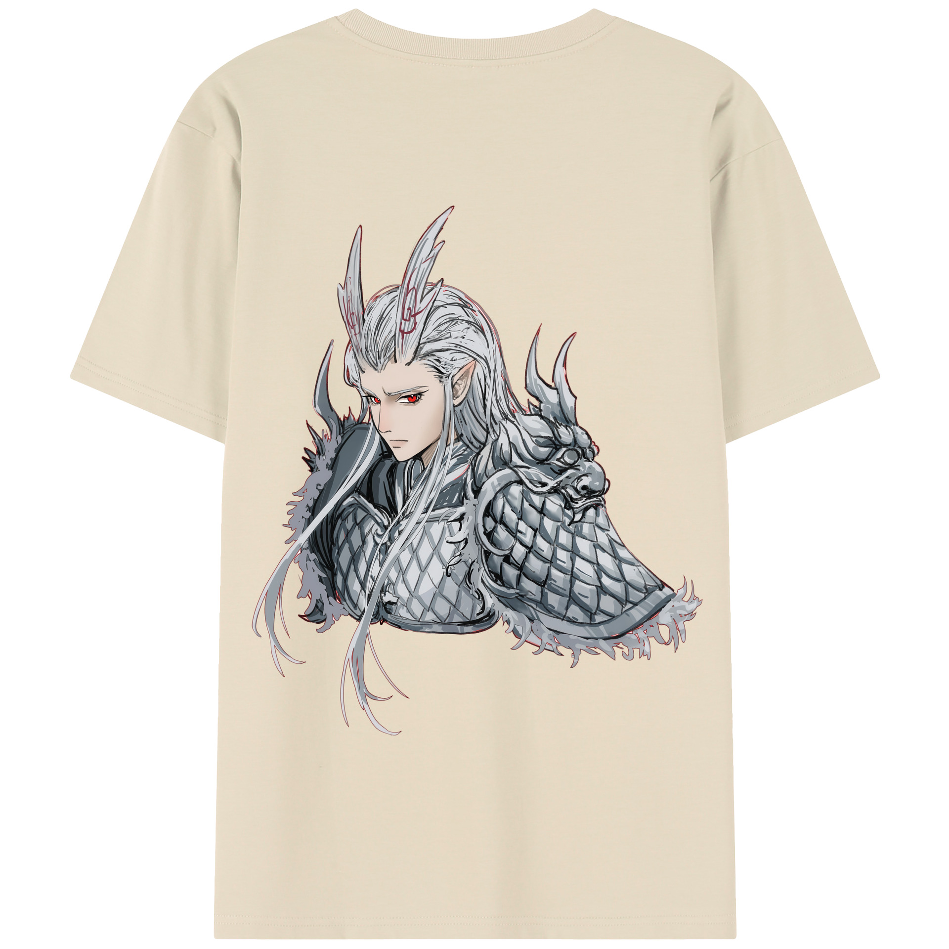 （画像用） Ne Zha 2 ナタ 魔童の大暴れ 綿100％半袖Tシャツ（背面プリント）