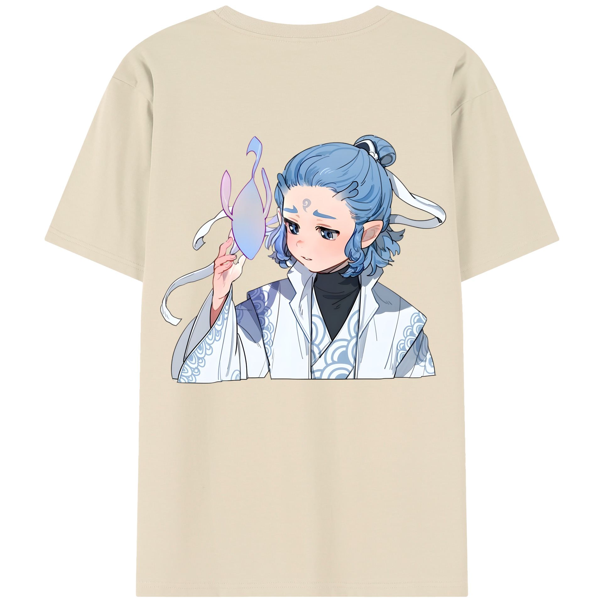 （画像用） Ne Zha 2 ナタ 魔童の大暴れ 綿100％半袖Tシャツ（背面プリント）