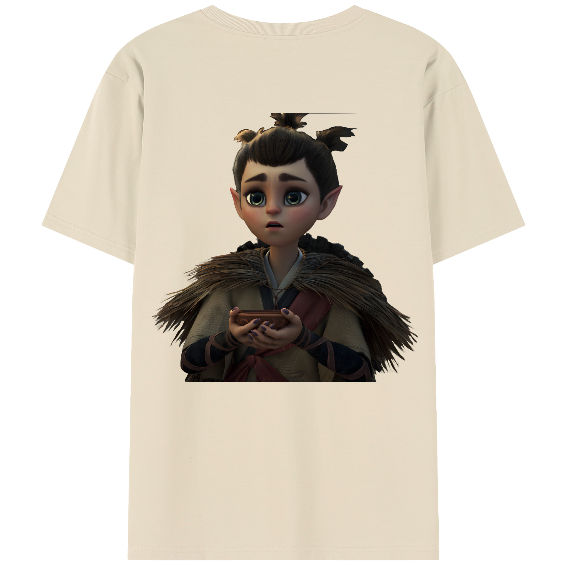 （画像用） Ne Zha 2 ナタ 魔童の大暴れ 綿100％半袖Tシャツ（背面プリント）