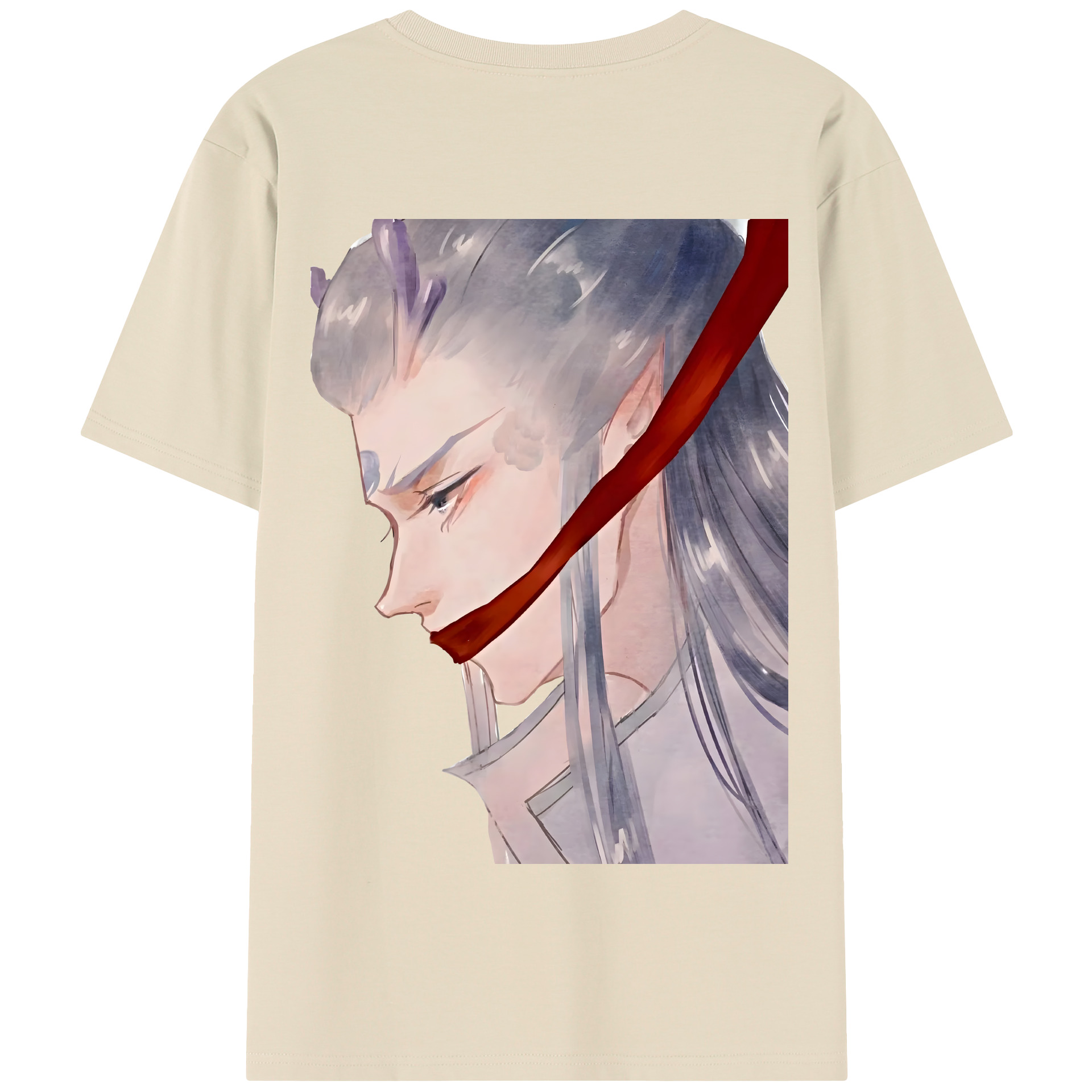 （画像用） Ne Zha 2 ナタ 魔童の大暴れ 綿100％半袖Tシャツ（背面プリント）