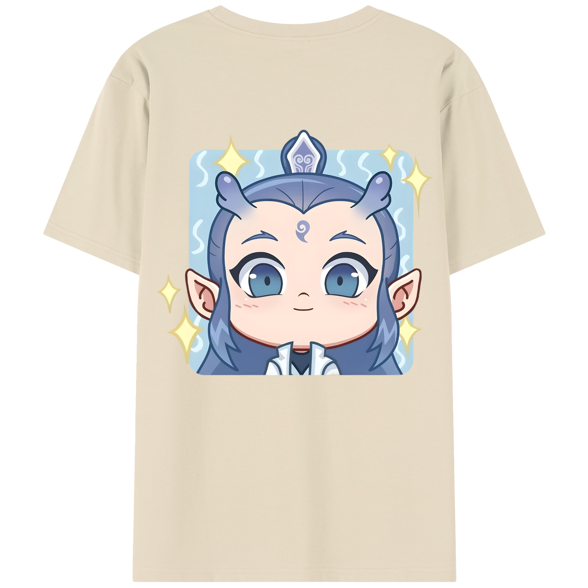 （画像用） Ne Zha 2 ナタ 魔童の大暴れ 綿100％半袖Tシャツ（背面プリント）