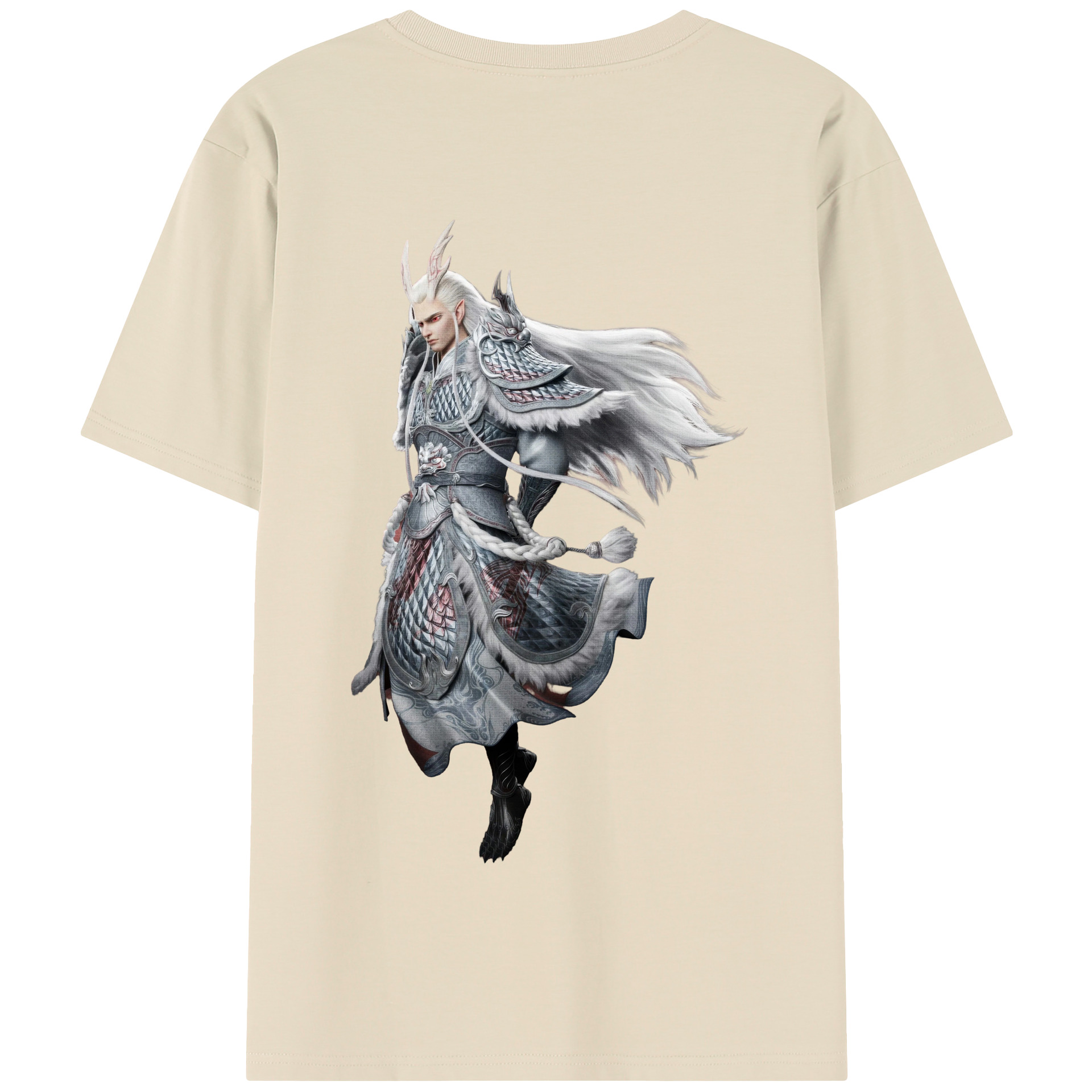 （画像用） Ne Zha 2 ナタ 魔童の大暴れ 綿100％半袖Tシャツ（背面プリント）