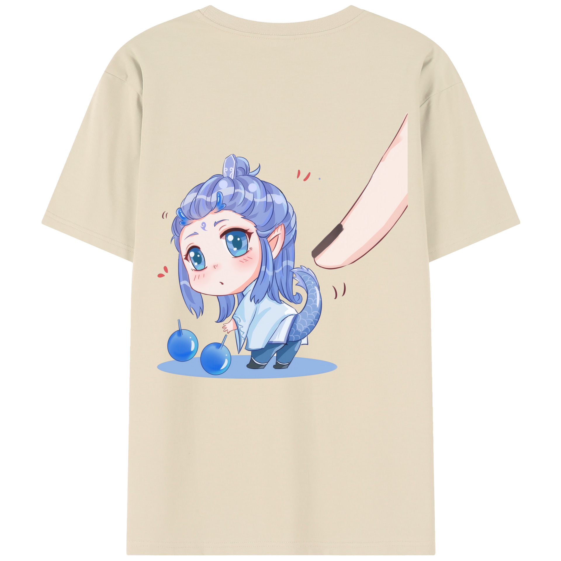 （画像用） Ne Zha 2 ナタ 魔童の大暴れ 綿100％半袖Tシャツ（背面プリント）