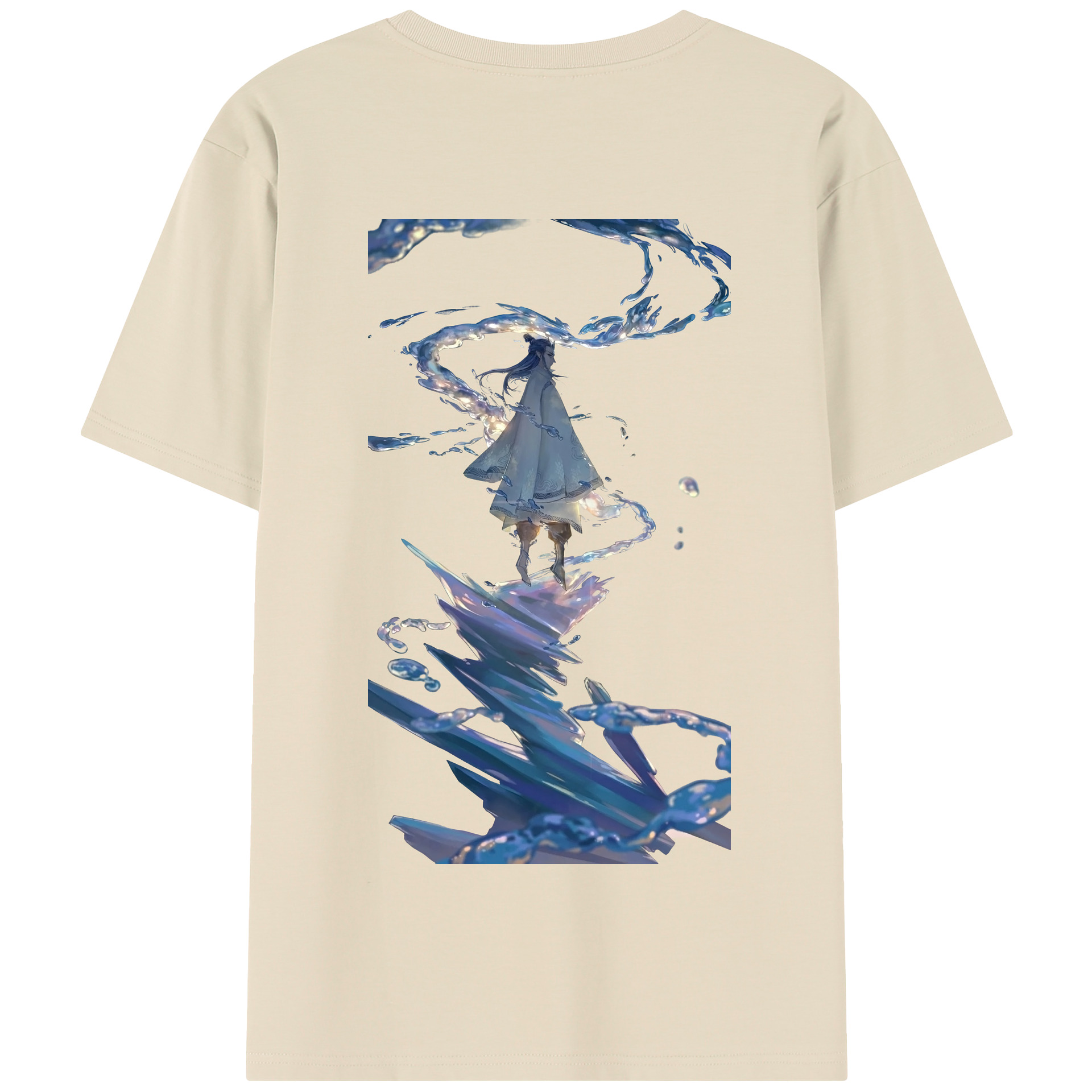 （画像用） Ne Zha 2 ナタ 魔童の大暴れ 綿100％半袖Tシャツ（背面プリント）