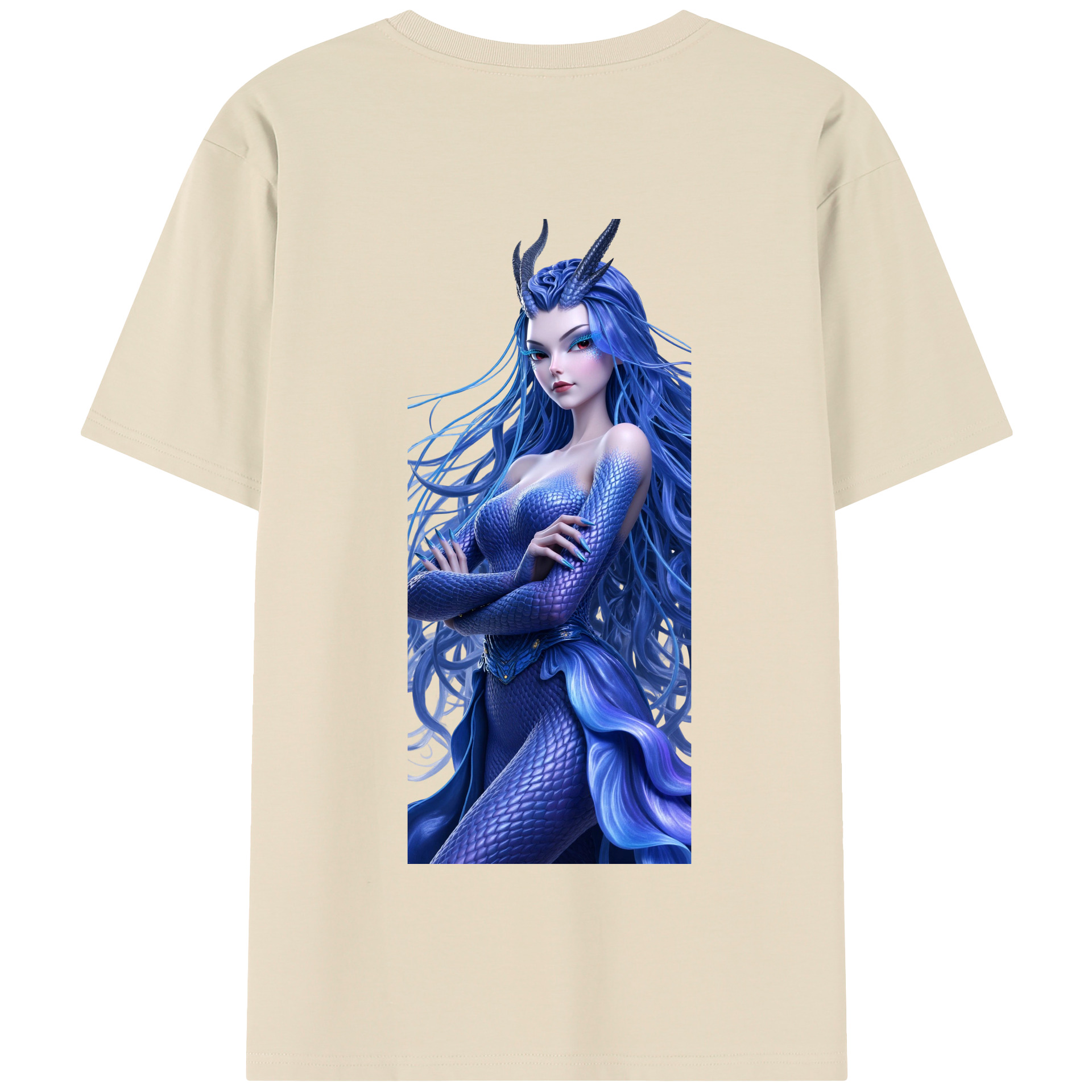 （画像用） Ne Zha 2 ナタ 魔童の大暴れ 綿100％半袖Tシャツ（背面プリント）