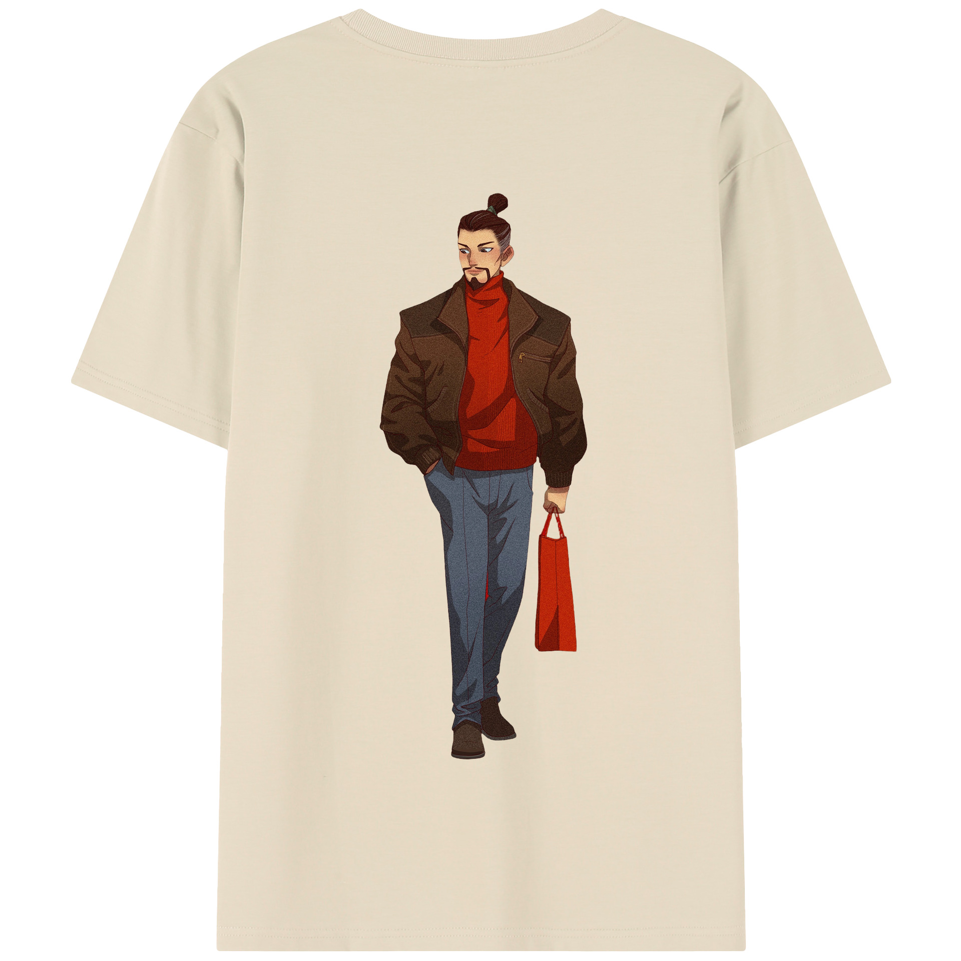 （画像用） Ne Zha 2 ナタ 魔童の大暴れ 綿100％半袖Tシャツ（背面プリント）