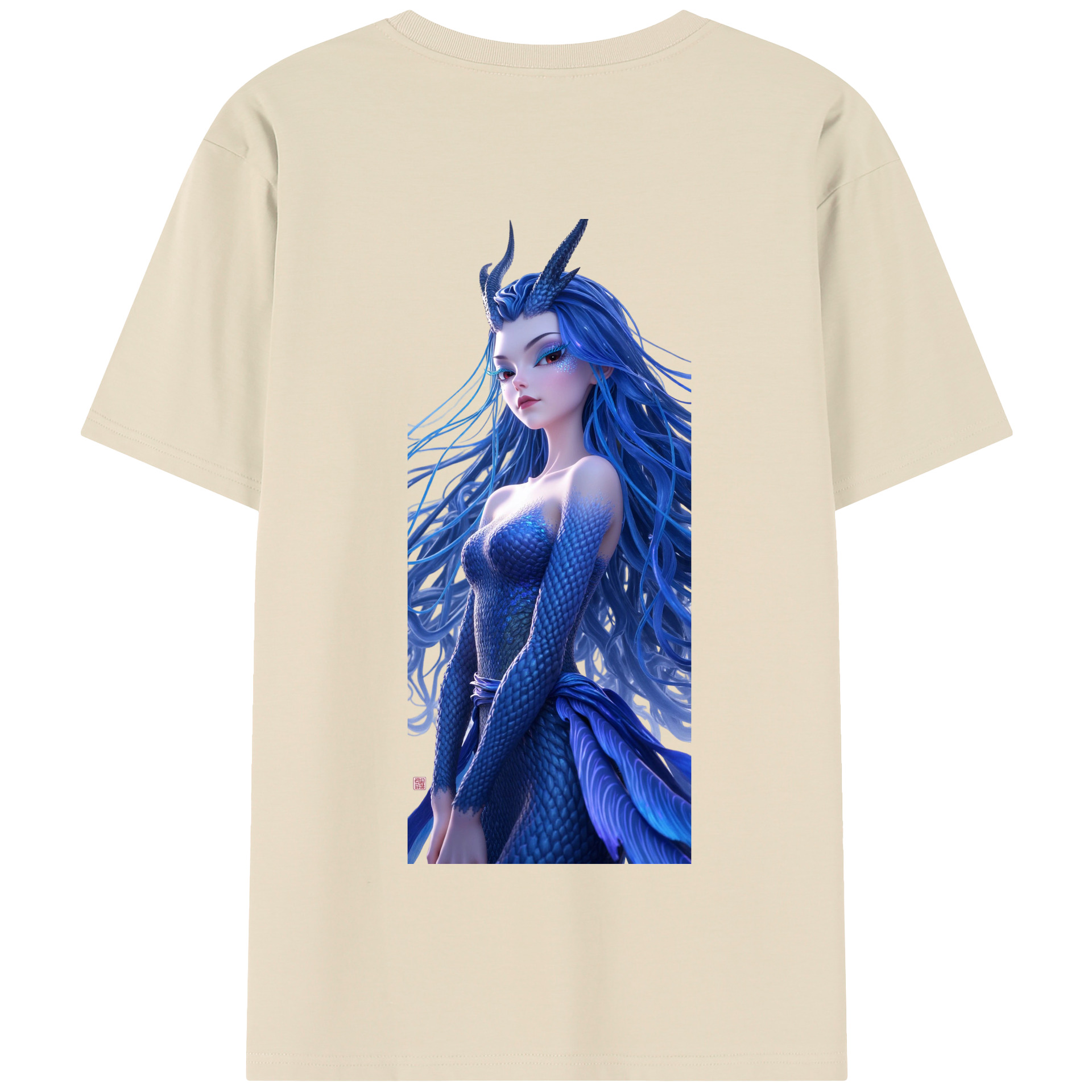 （画像用） Ne Zha 2 ナタ 魔童の大暴れ 綿100％半袖Tシャツ（背面プリント）