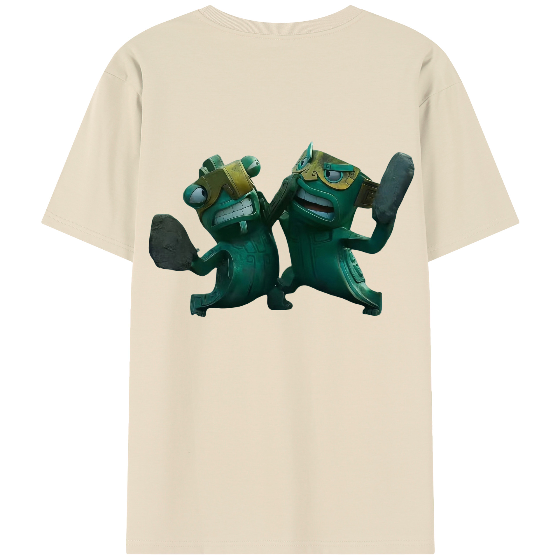 （画像用） Ne Zha 2 ナタ 魔童の大暴れ 綿100％半袖Tシャツ（背面プリント）