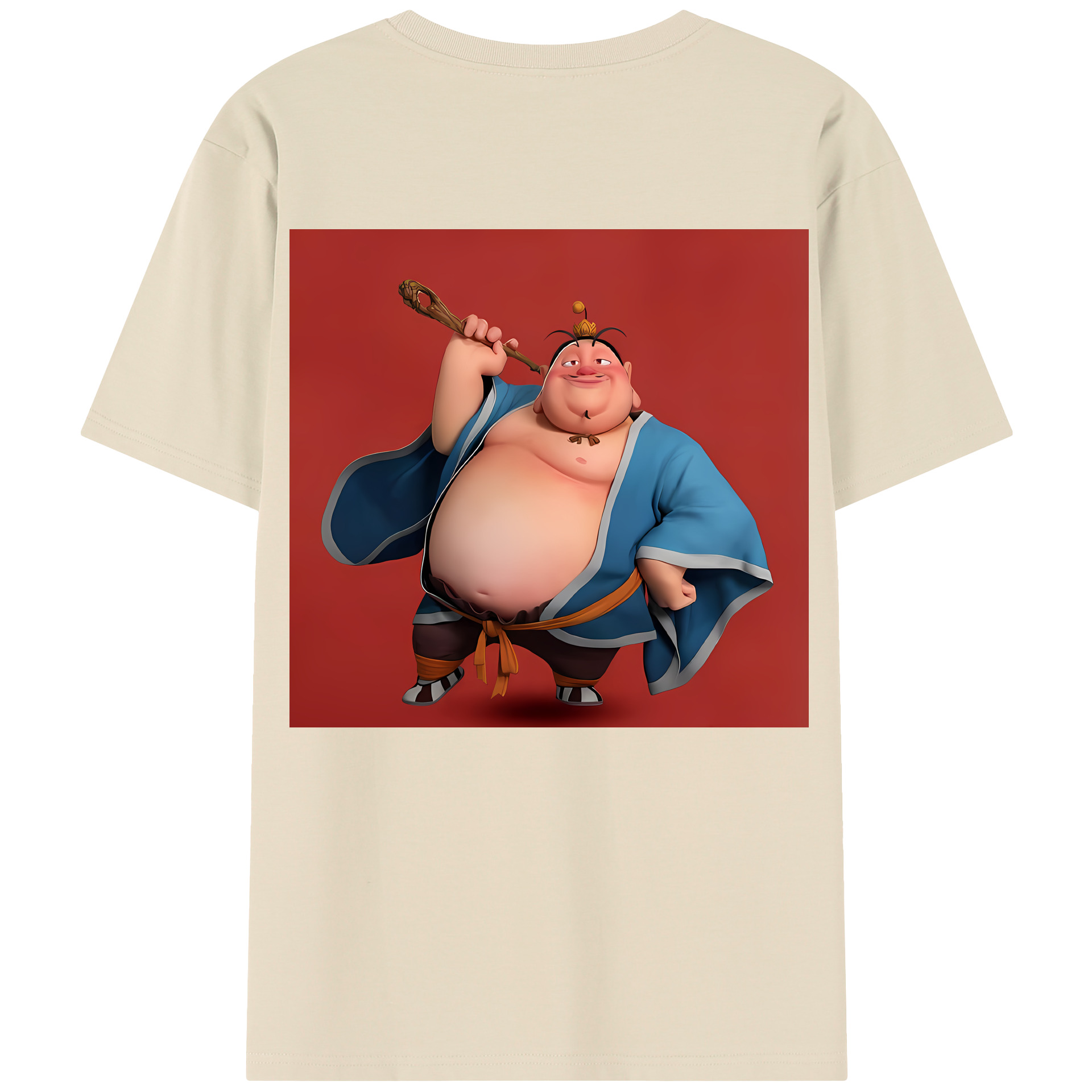 （画像用） Ne Zha 2 ナタ 魔童の大暴れ 綿100％半袖Tシャツ（背面プリント）