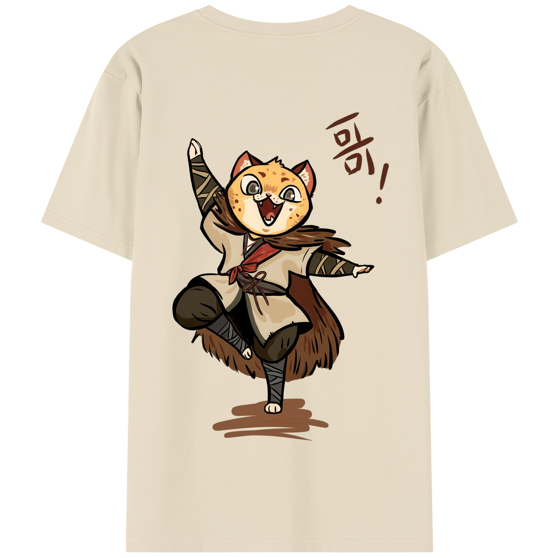 （画像用） Ne Zha 2 ナタ 魔童の大暴れ 綿100％半袖Tシャツ（背面プリント）