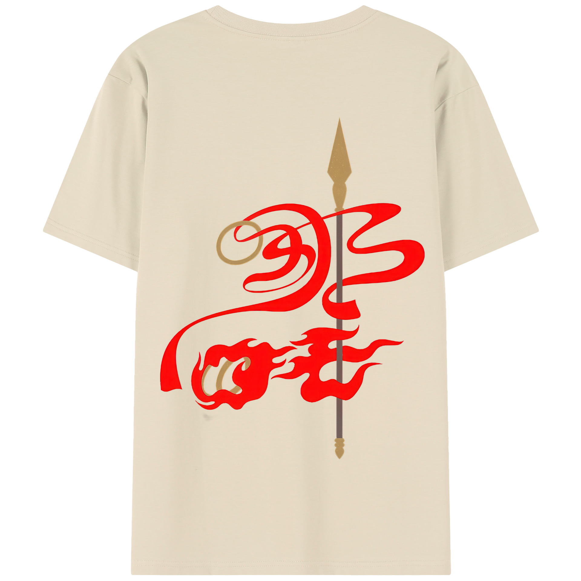 （画像用） Ne Zha 2 ナタ 魔童の大暴れ 綿100％半袖Tシャツ（背面プリント）