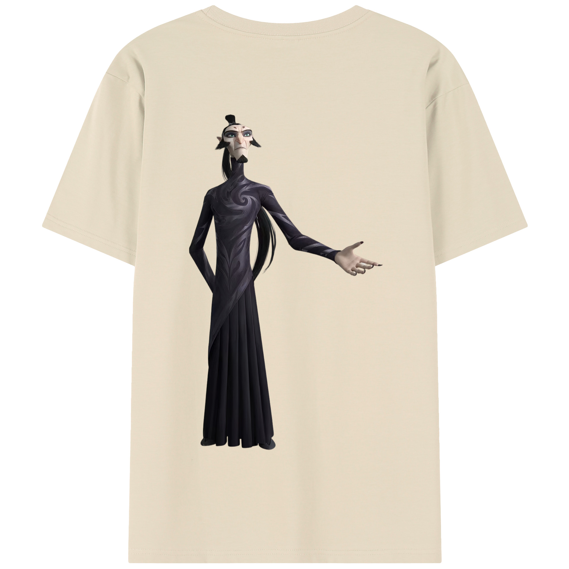 （画像用） Ne Zha 2 ナタ 魔童の大暴れ 綿100％半袖Tシャツ（背面プリント）