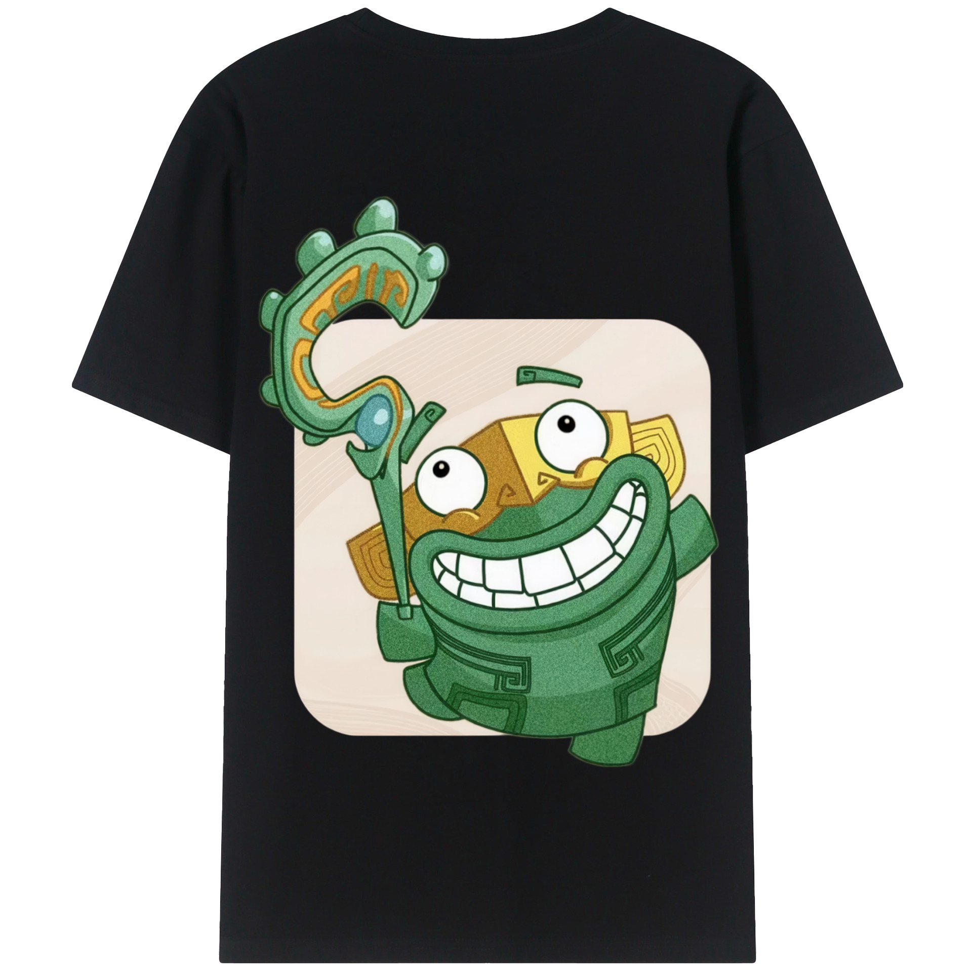（画像用） Ne Zha 2 ナタ 魔童の大暴れ 綿100％半袖Tシャツ（背面プリント）