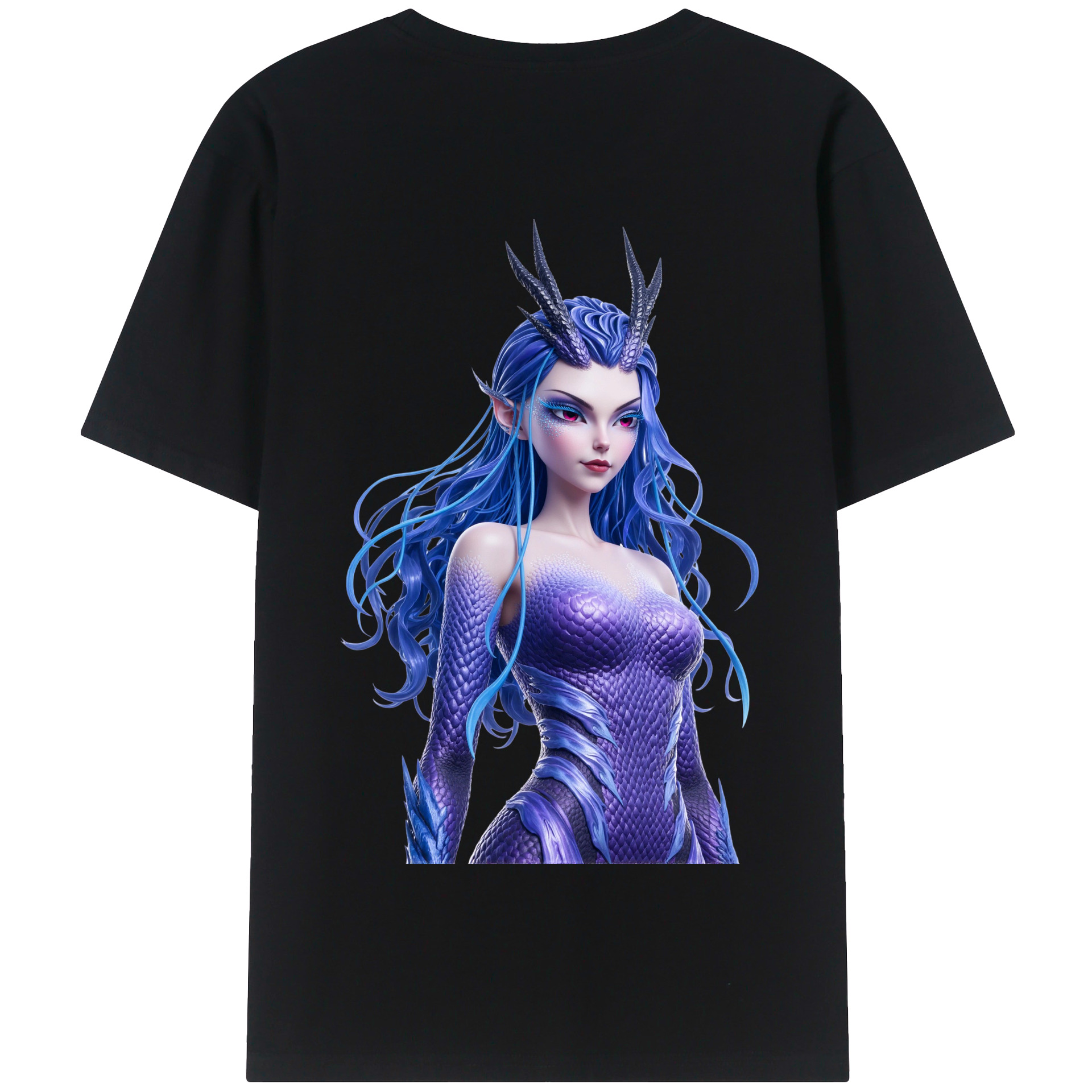 （画像用） Ne Zha 2 ナタ 魔童の大暴れ 綿100％半袖Tシャツ（背面プリント）