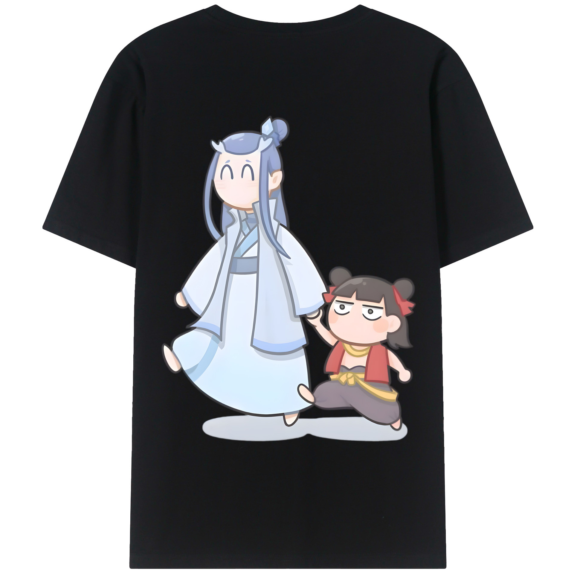 （画像用） Ne Zha 2 ナタ 魔童の大暴れ 綿100％半袖Tシャツ（背面プリント）