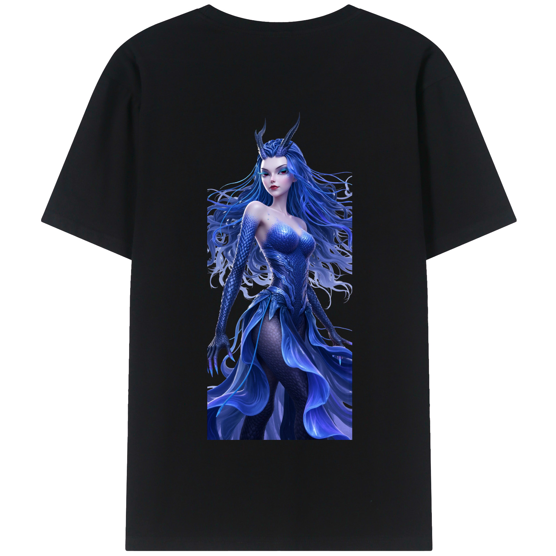 （画像用） Ne Zha 2 ナタ 魔童の大暴れ 綿100％半袖Tシャツ（背面プリント）