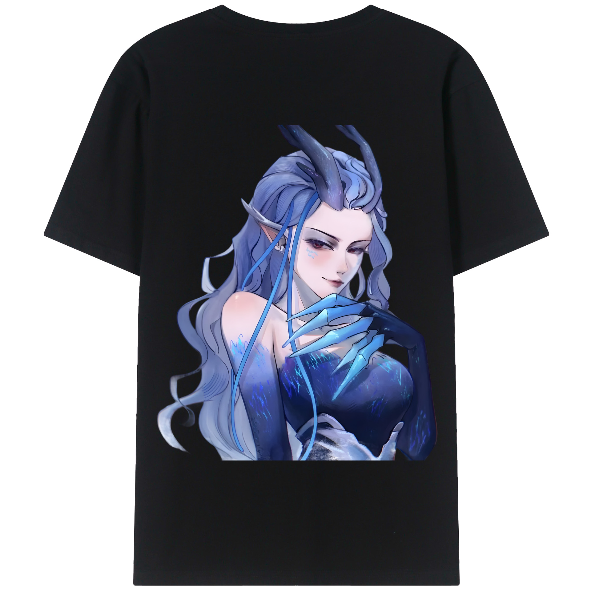 （画像用） Ne Zha 2 ナタ 魔童の大暴れ 綿100％半袖Tシャツ（背面プリント）
