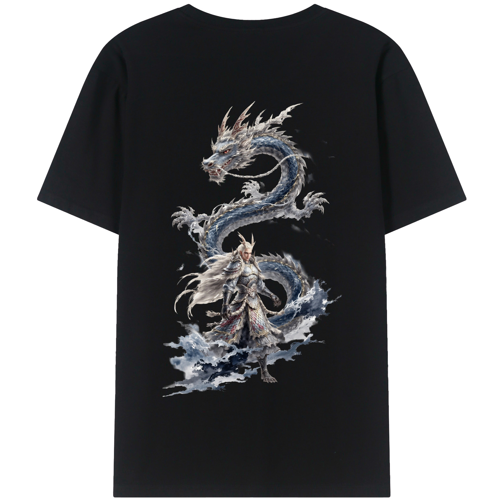 （画像用） Ne Zha 2 ナタ 魔童の大暴れ 綿100％半袖Tシャツ（背面プリント）