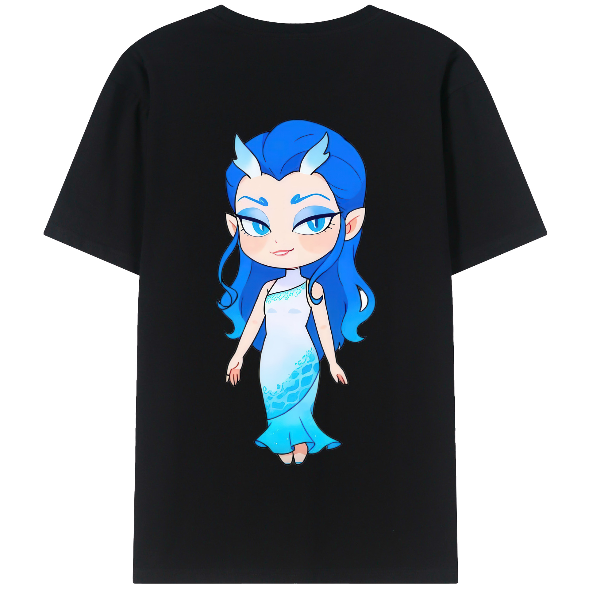 （画像用） Ne Zha 2 ナタ 魔童の大暴れ 綿100％半袖Tシャツ（背面プリント）