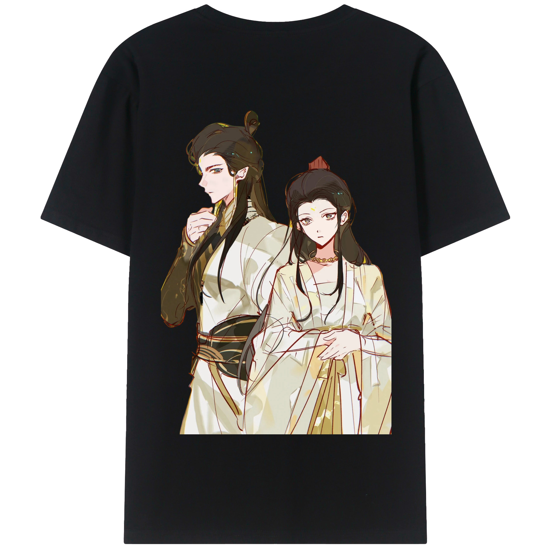 （画像用） Ne Zha 2 ナタ 魔童の大暴れ 綿100％半袖Tシャツ（背面プリント）