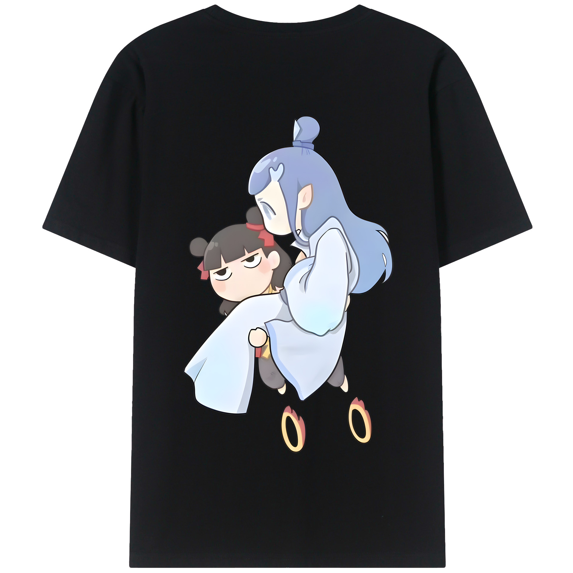 （画像用） Ne Zha 2 ナタ 魔童の大暴れ 綿100％半袖Tシャツ（背面プリント）
