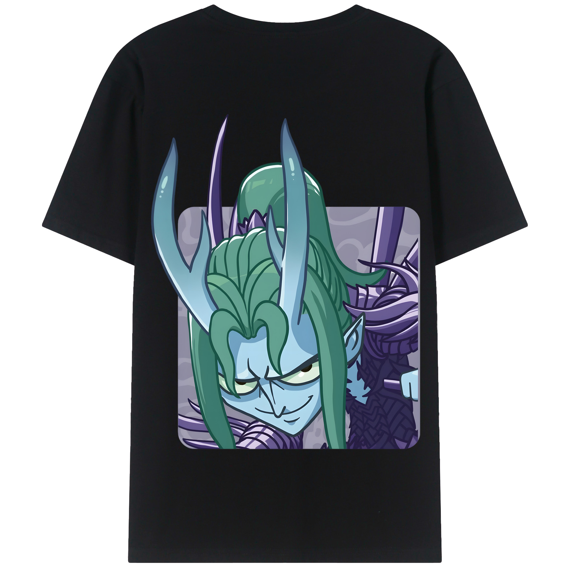 （画像用） Ne Zha 2 ナタ 魔童の大暴れ 綿100％半袖Tシャツ（背面プリント）