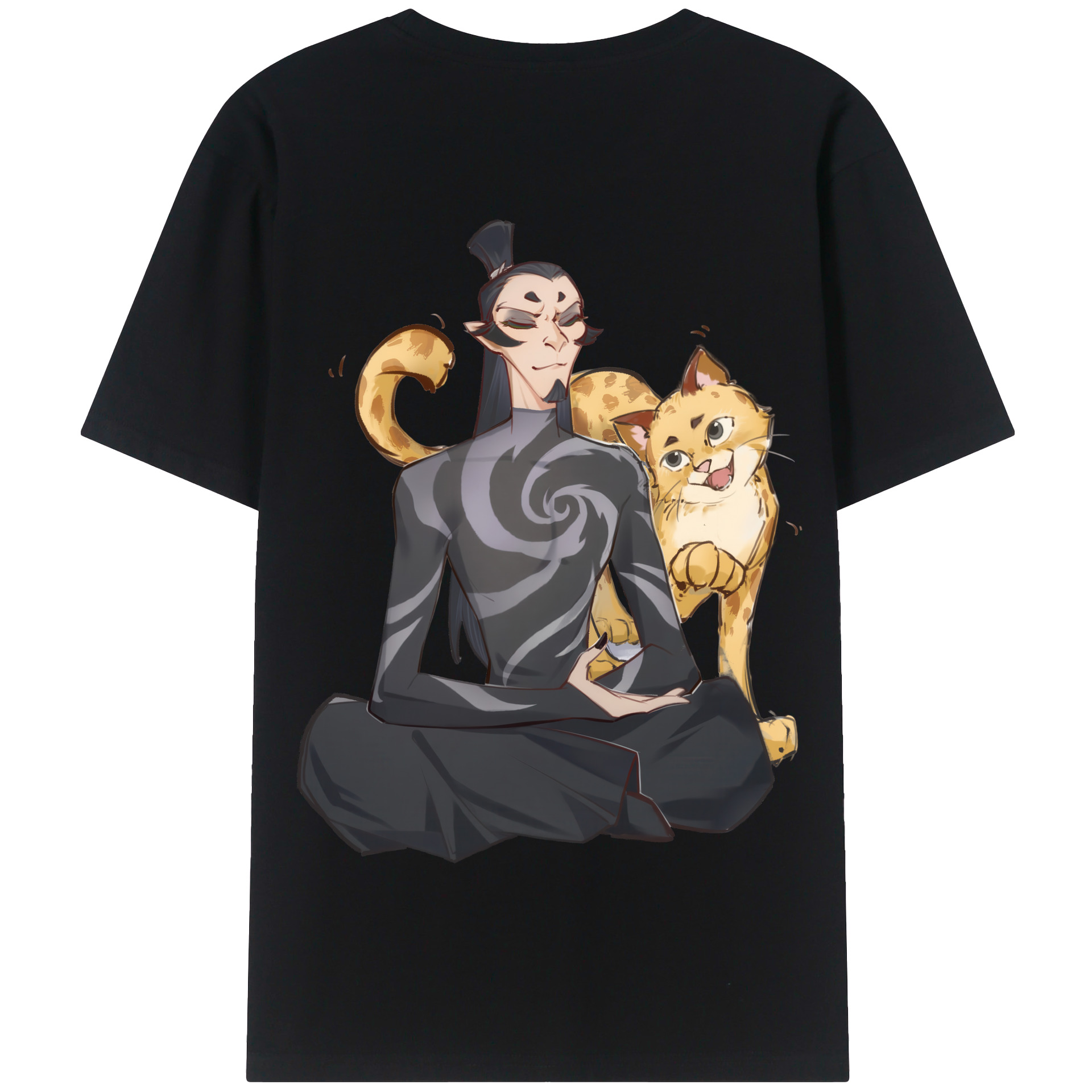 Ne Zha 2 ナタ 魔童の大暴れ 綿100％半袖Tシャツ（背面プリント）