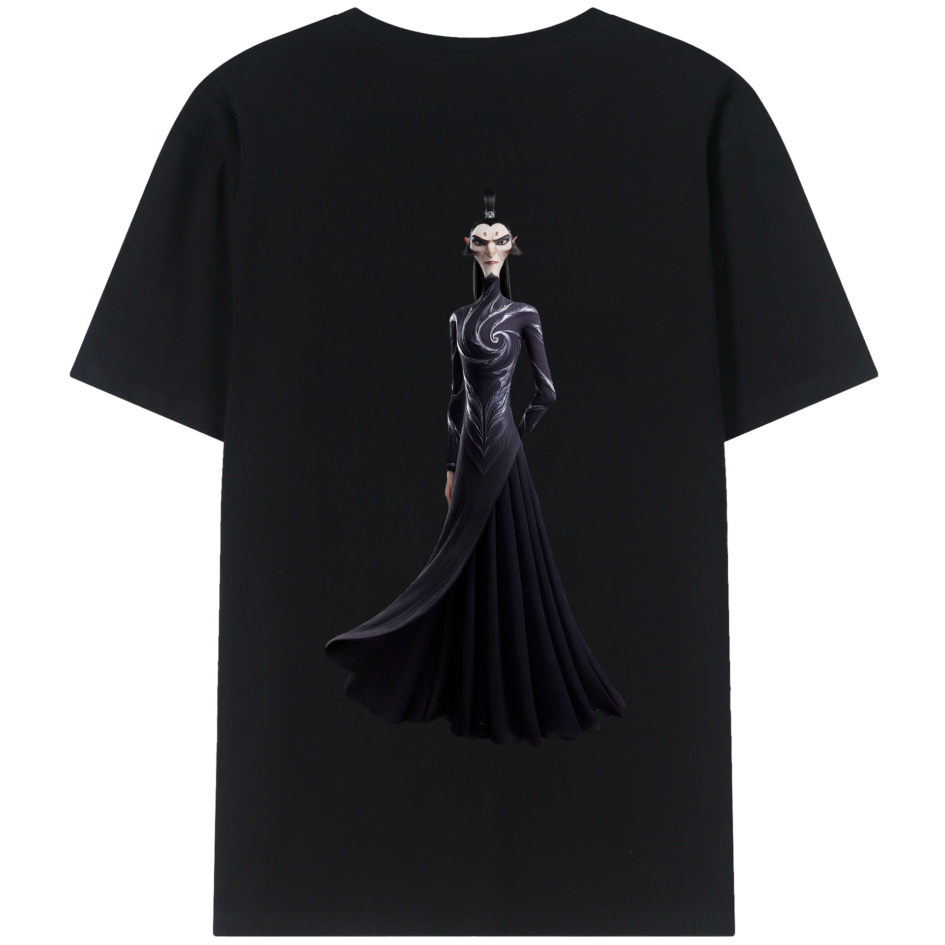 （画像用） Ne Zha 2 ナタ 魔童の大暴れ 綿100％半袖Tシャツ（背面プリント）