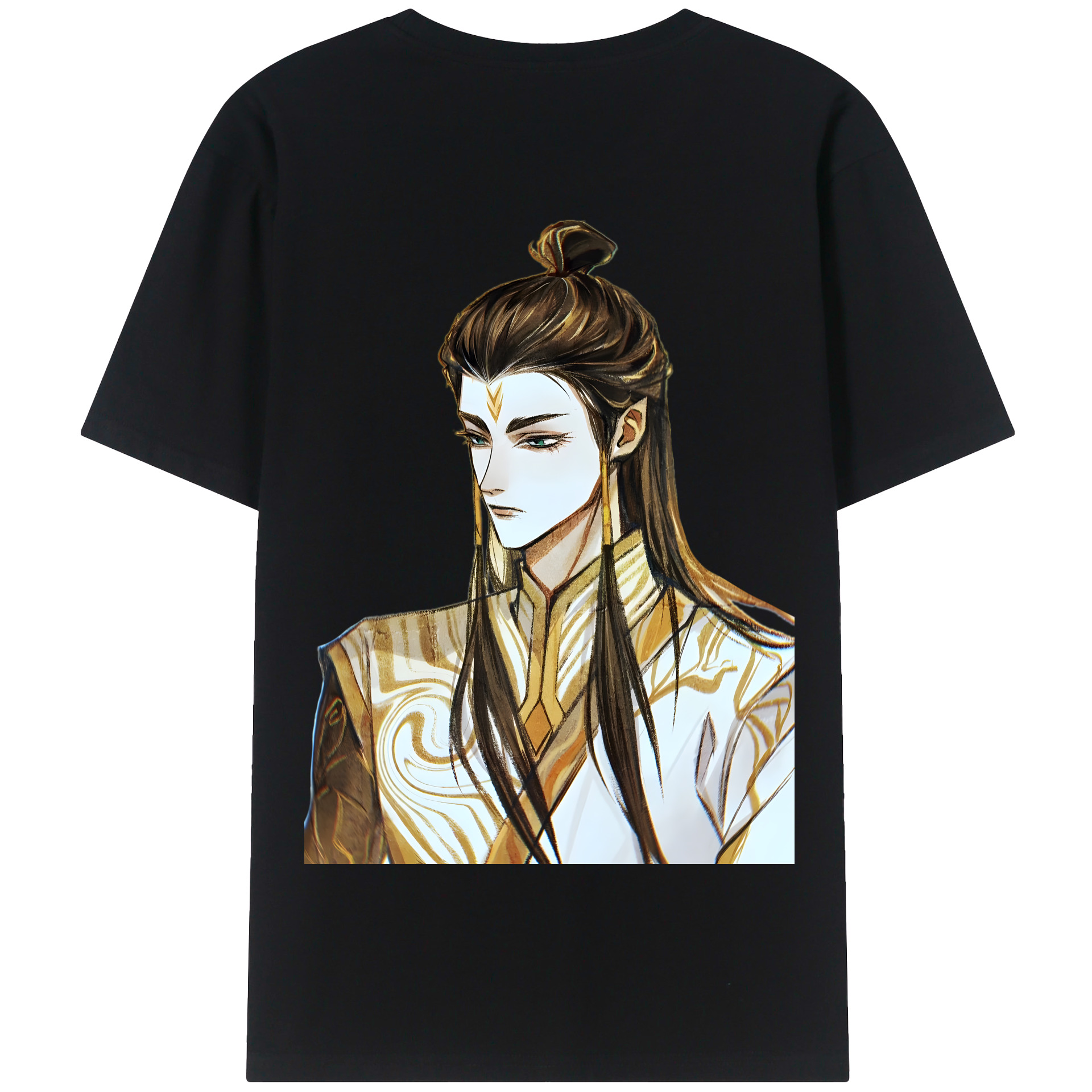（画像用） Ne Zha 2 ナタ 魔童の大暴れ 綿100％半袖Tシャツ（背面プリント）