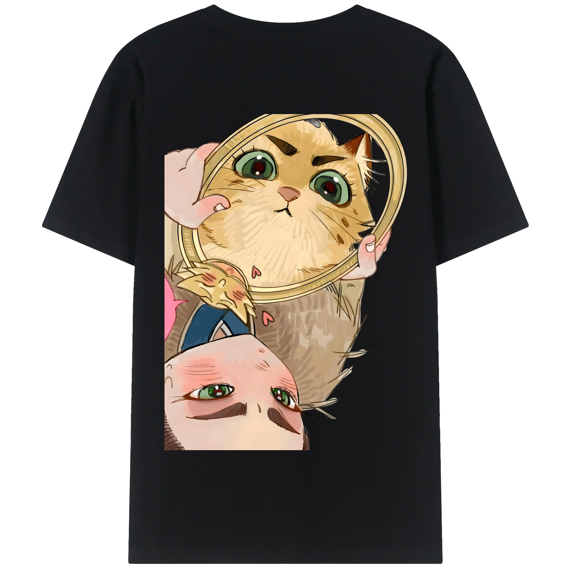 （画像用） Ne Zha 2 ナタ 魔童の大暴れ 綿100％半袖Tシャツ（背面プリント）