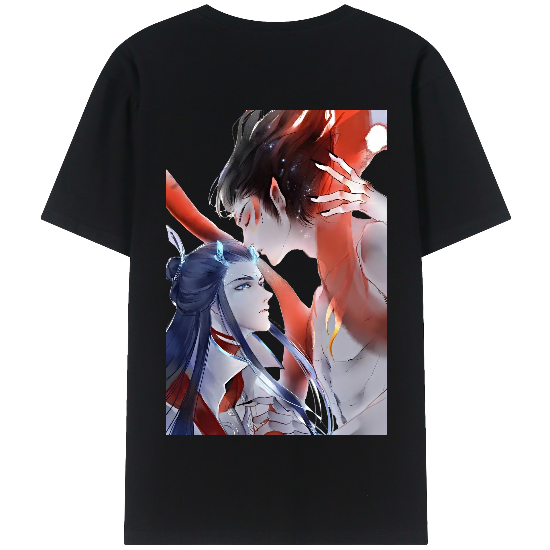 （画像用） Ne Zha 2 ナタ 魔童の大暴れ 綿100％半袖Tシャツ（背面プリント）