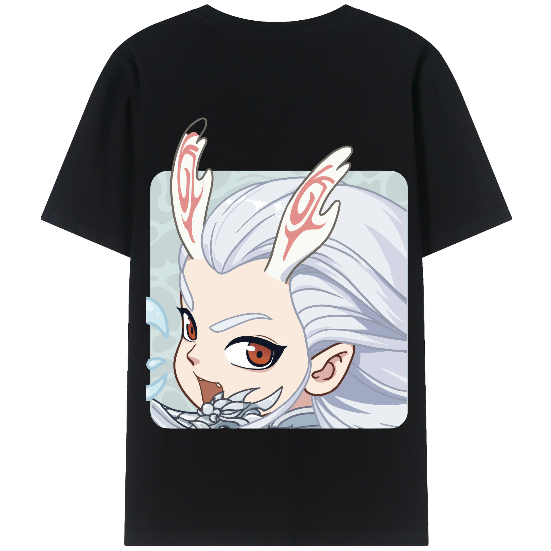 （画像用） Ne Zha 2 ナタ 魔童の大暴れ 綿100％半袖Tシャツ（背面プリント）