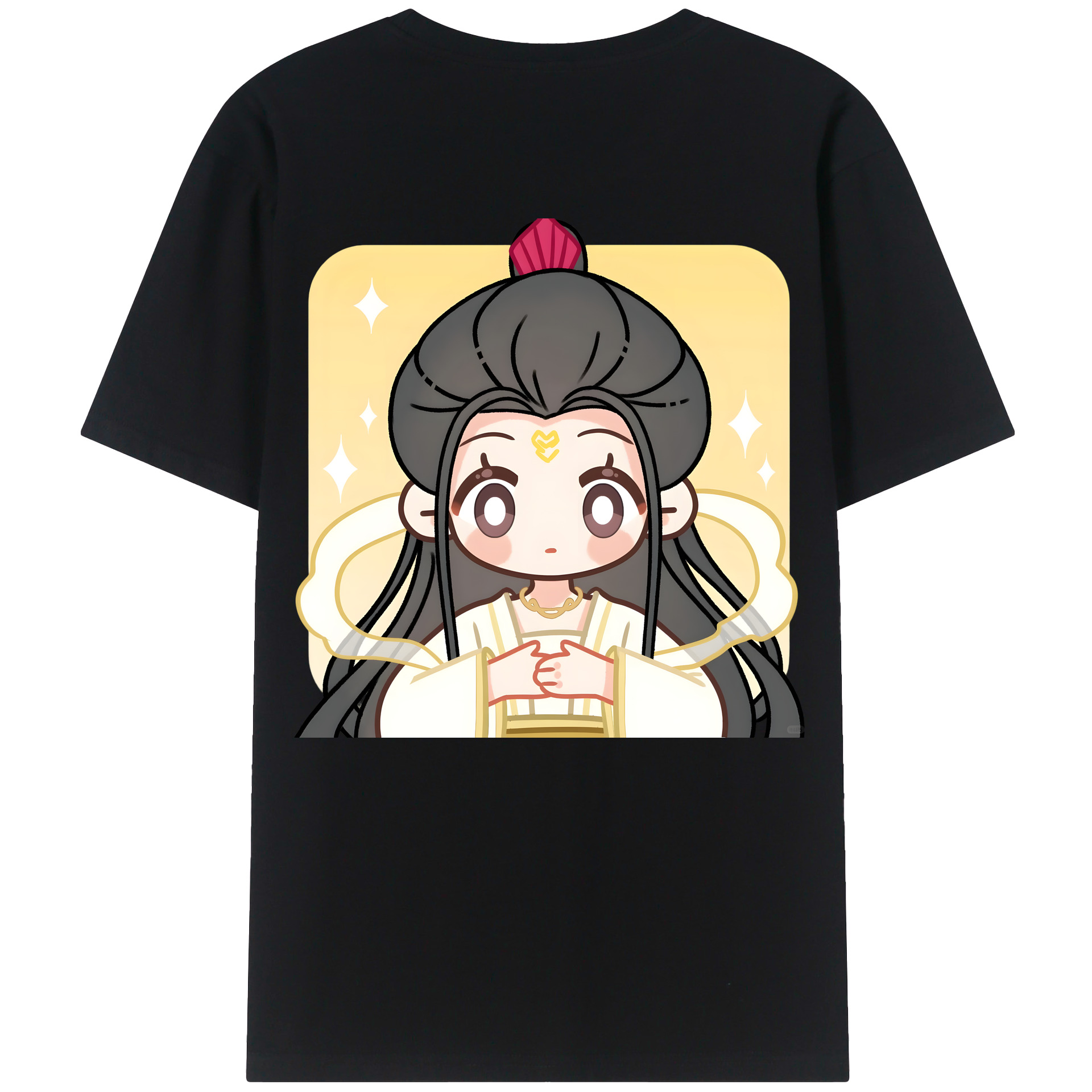 （画像用） Ne Zha 2 ナタ 魔童の大暴れ 綿100％半袖Tシャツ（背面プリント）