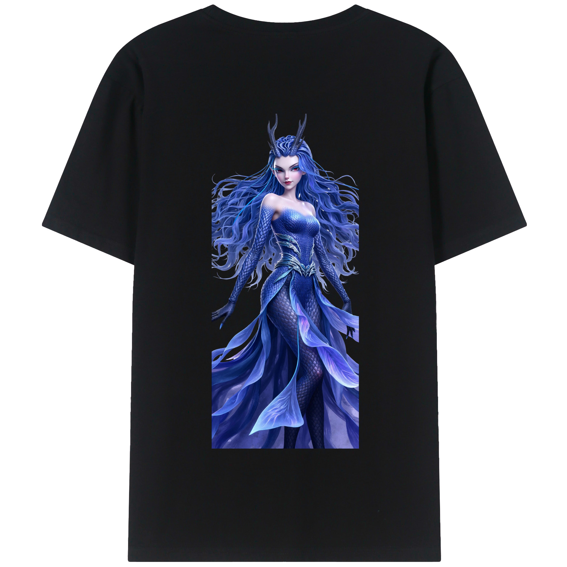（画像用） Ne Zha 2 ナタ 魔童の大暴れ 綿100％半袖Tシャツ（背面プリント）
