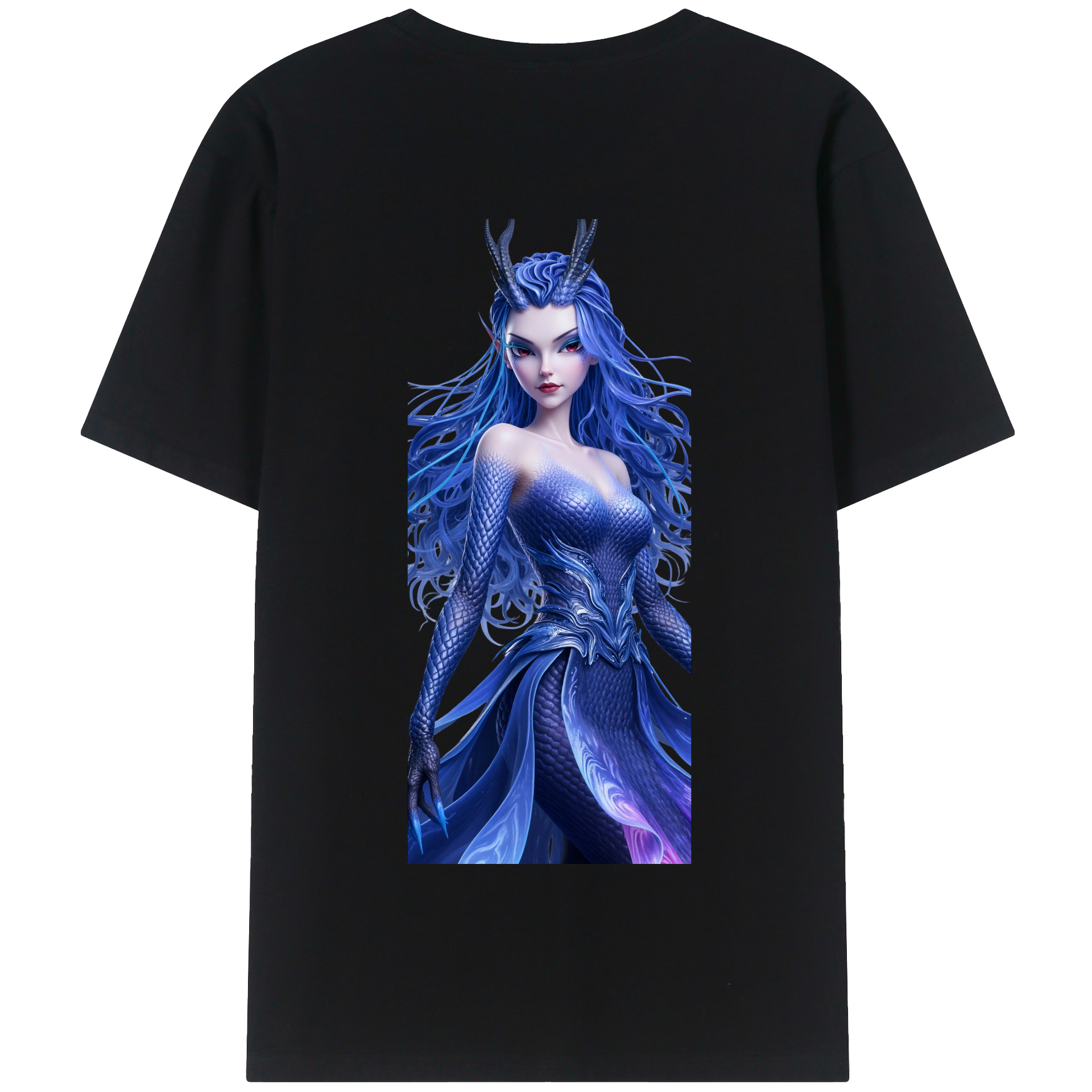 （画像用） Ne Zha 2 ナタ 魔童の大暴れ 綿100％半袖Tシャツ（背面プリント）