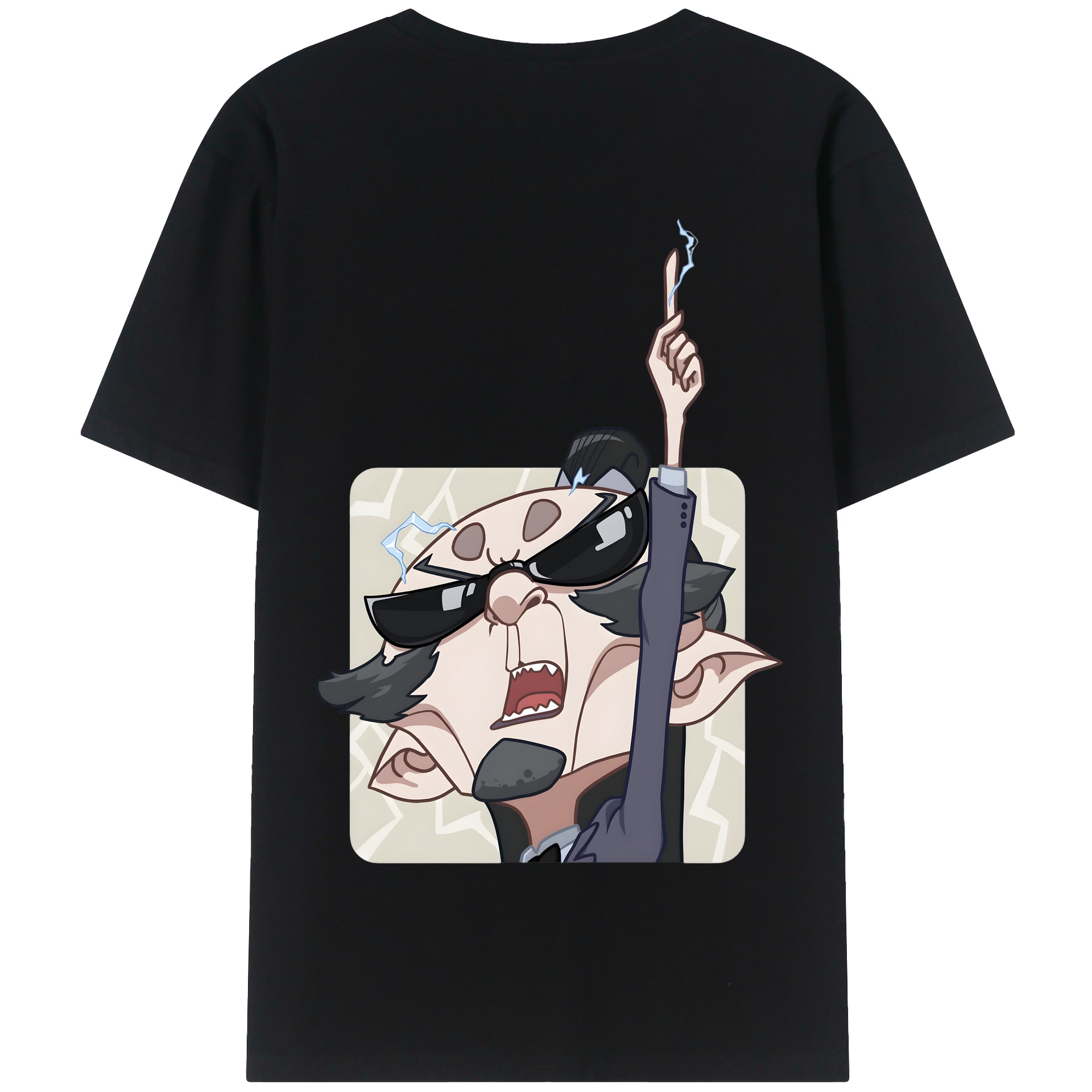 （画像用） Ne Zha 2 ナタ 魔童の大暴れ 綿100％半袖Tシャツ（背面プリント）