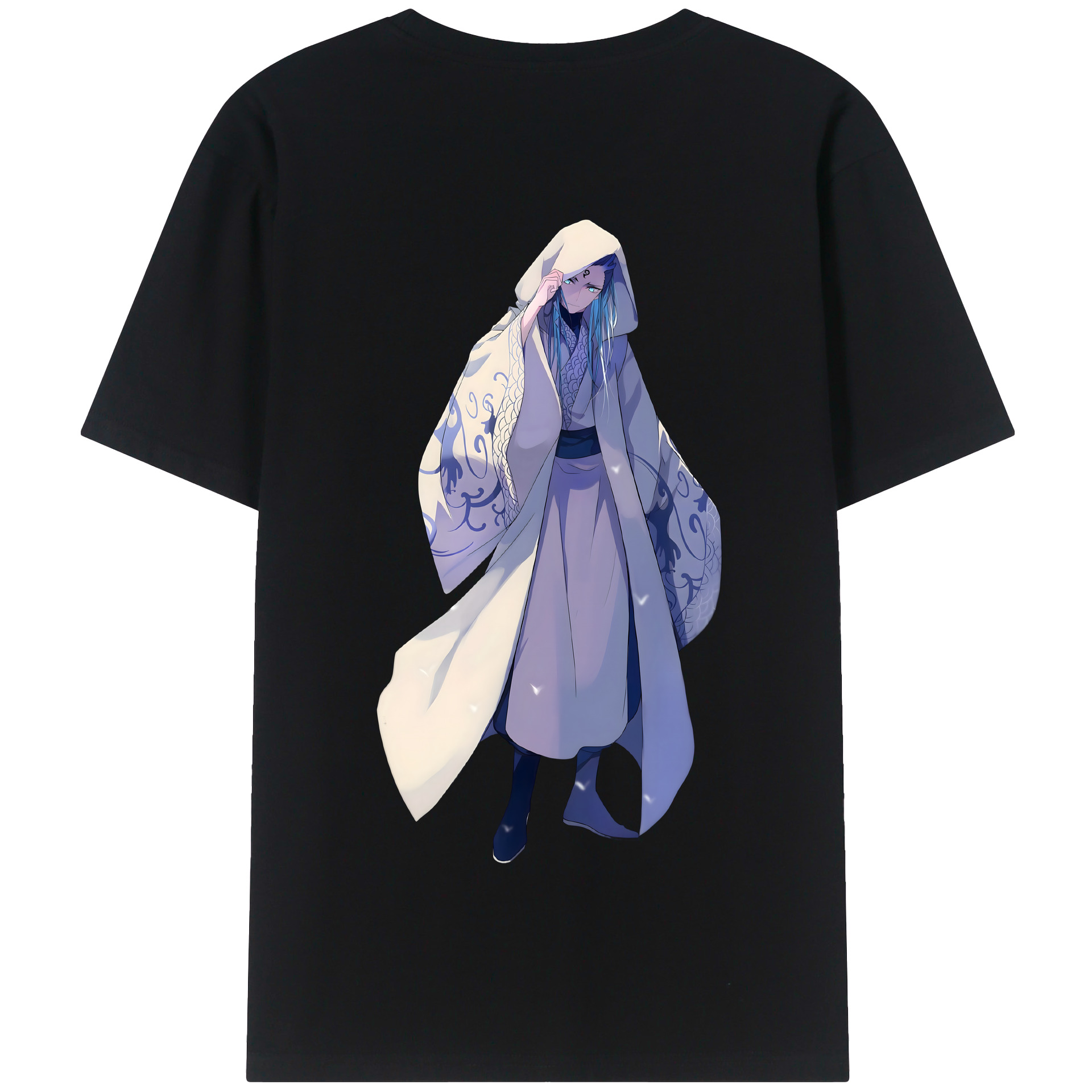 （画像用） Ne Zha 2 ナタ 魔童の大暴れ 綿100％半袖Tシャツ（背面プリント）