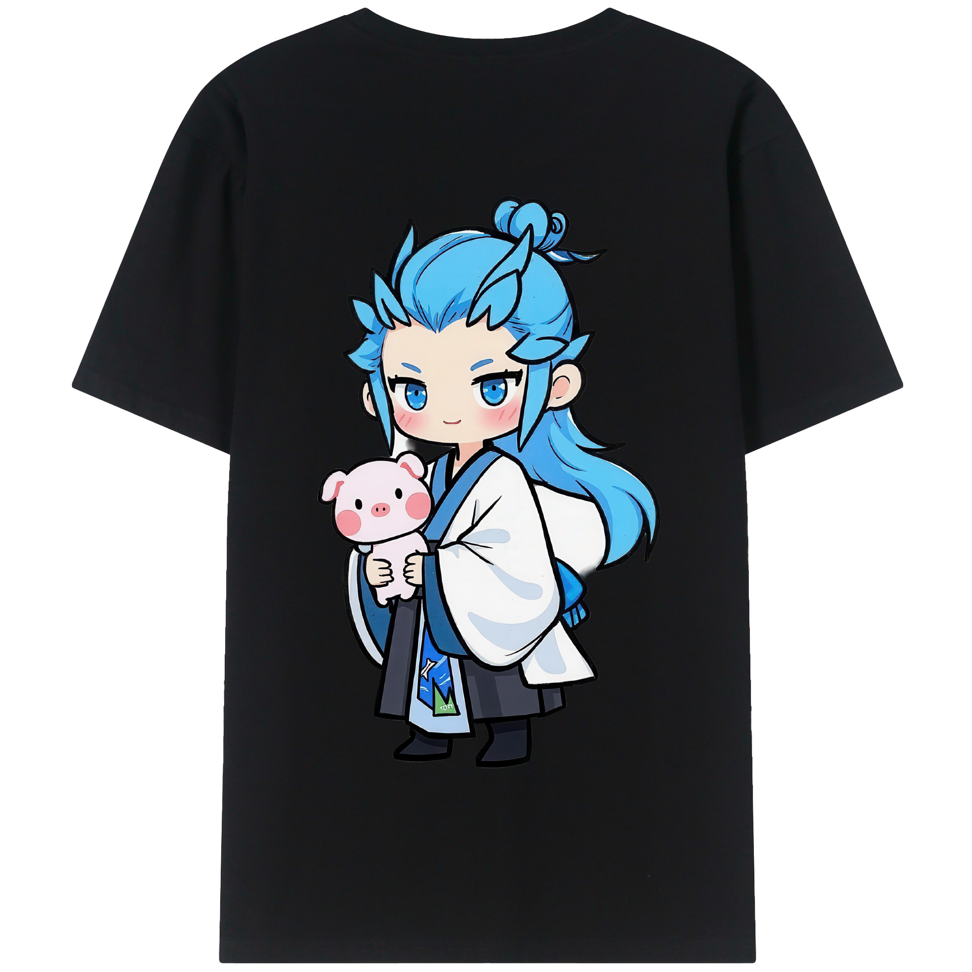 （画像用） Ne Zha 2 ナタ 魔童の大暴れ 綿100％半袖Tシャツ（背面プリント）