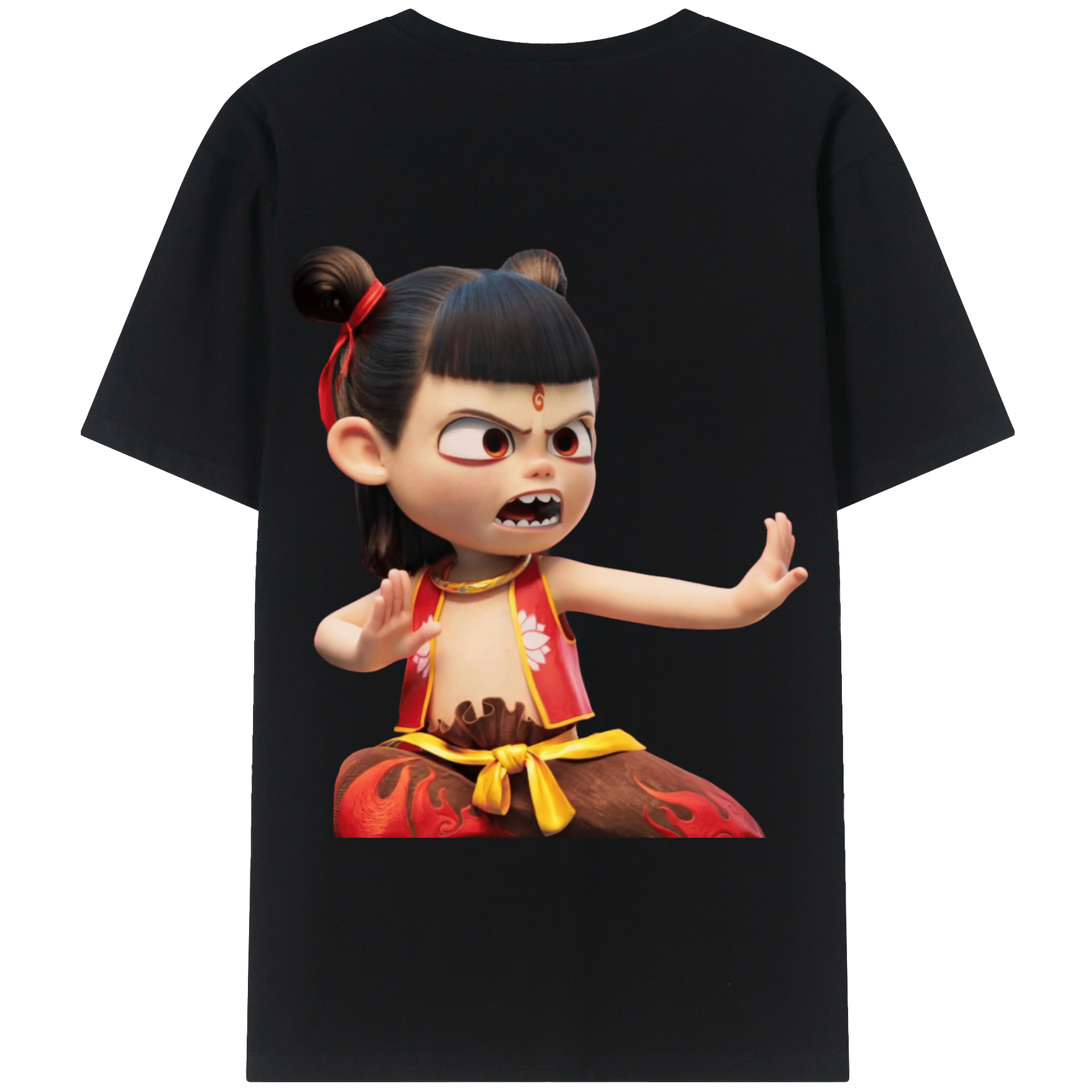 Ne Zha 2 ナタ 魔童の大暴れ 綿100％半袖Tシャツ（背面プリント）