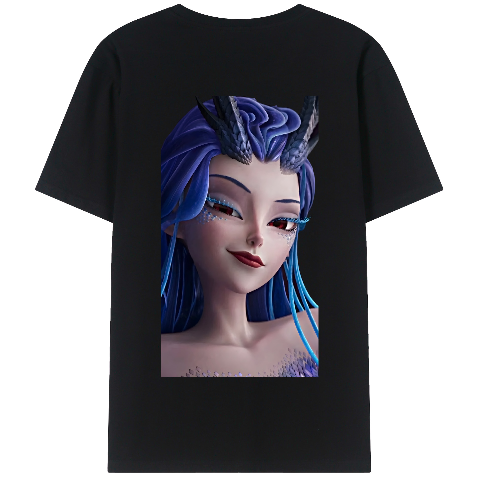 （画像用） Ne Zha 2 ナタ 魔童の大暴れ 綿100％半袖Tシャツ（背面プリント）