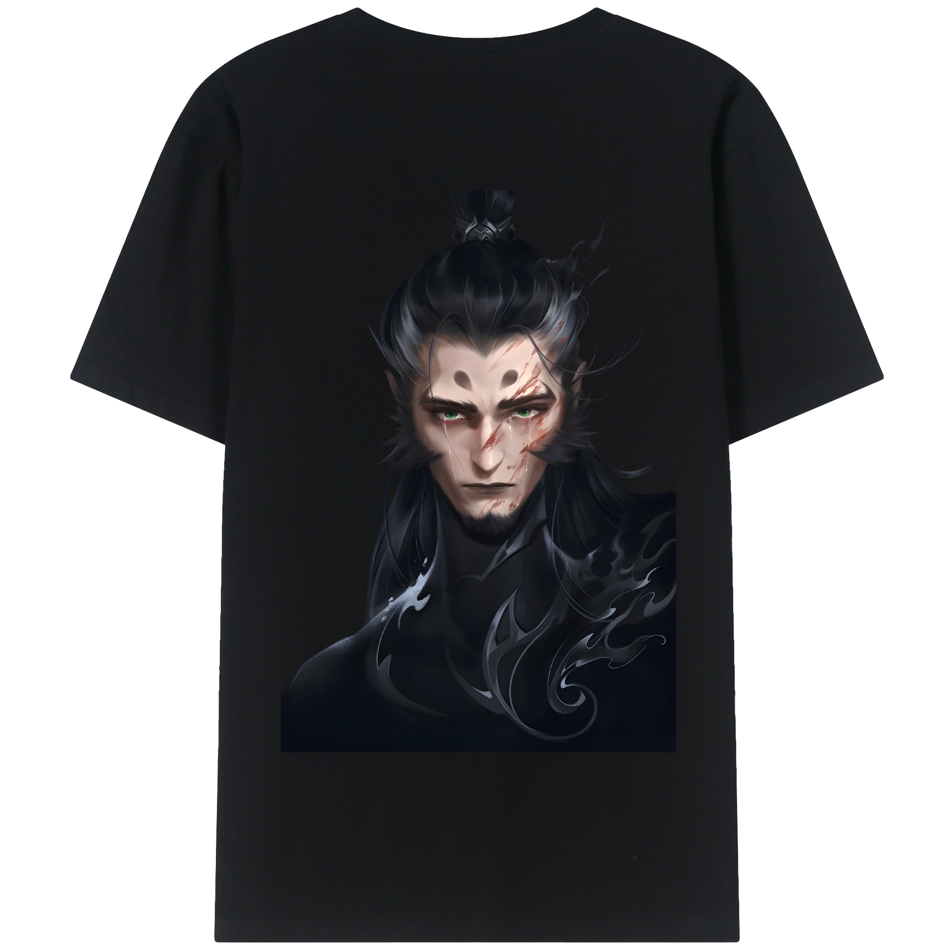 （画像用） Ne Zha 2 ナタ 魔童の大暴れ 綿100％半袖Tシャツ（背面プリント）