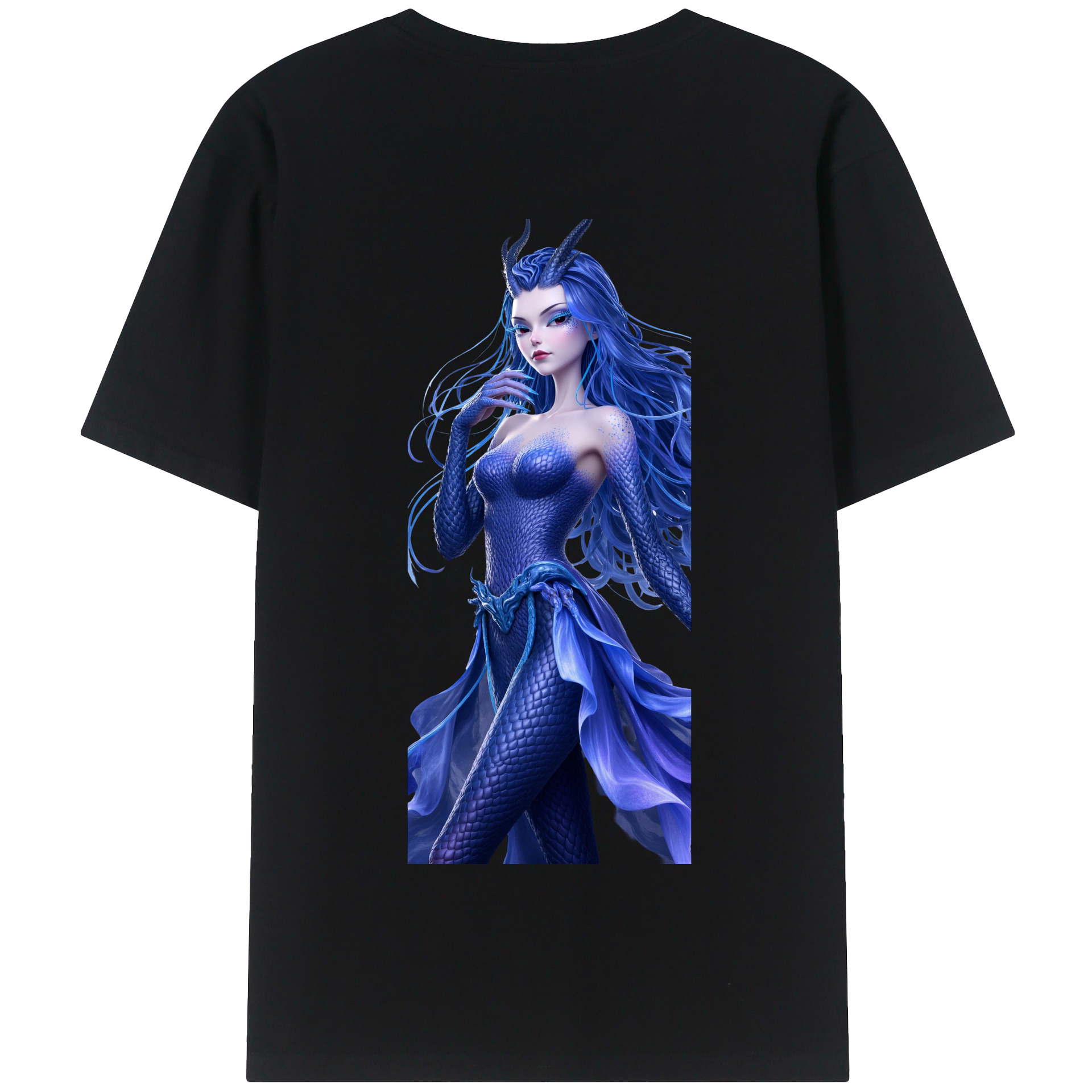 （画像用） Ne Zha 2 ナタ 魔童の大暴れ 綿100％半袖Tシャツ（背面プリント）