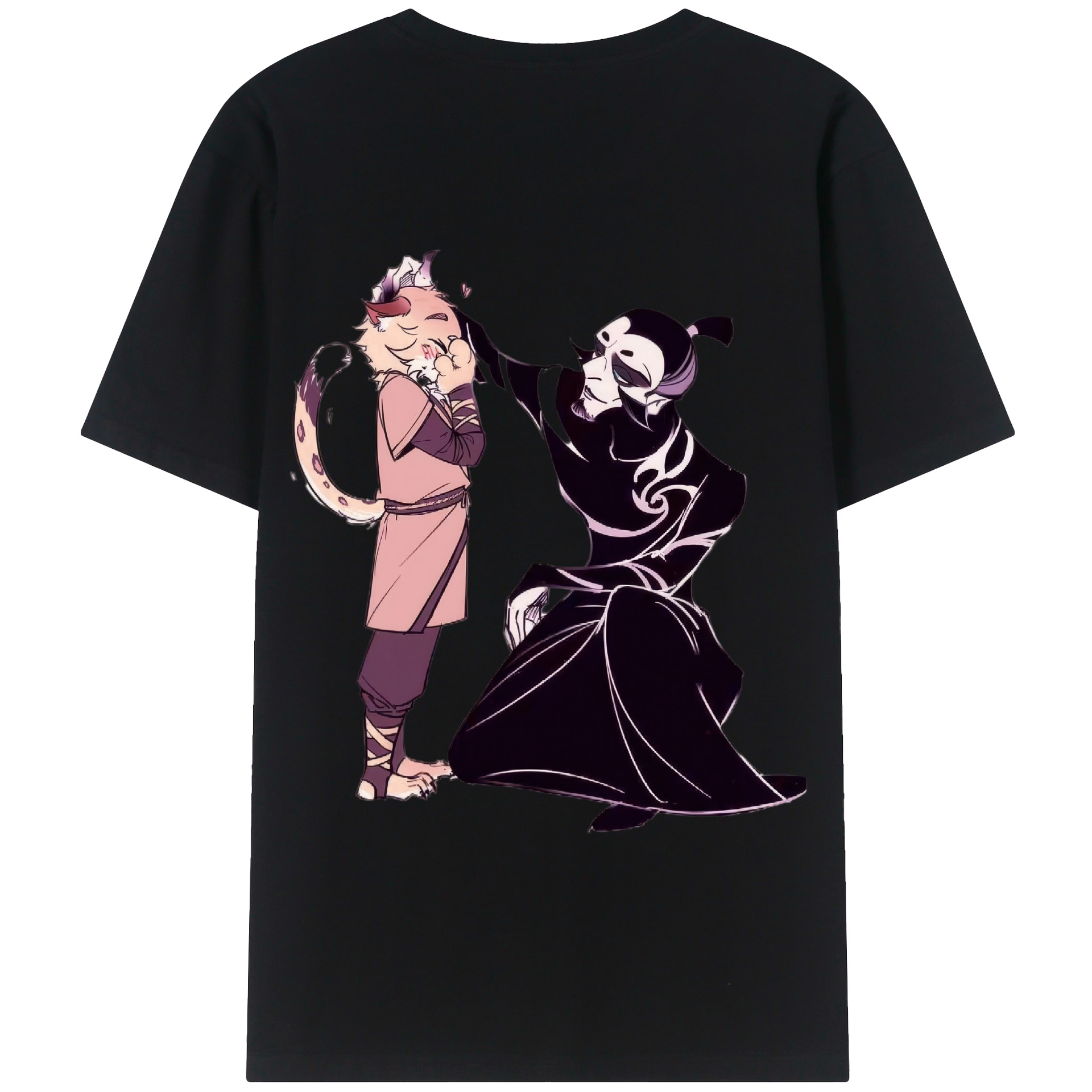 （画像用） Ne Zha 2 ナタ 魔童の大暴れ 綿100％半袖Tシャツ（背面プリント）